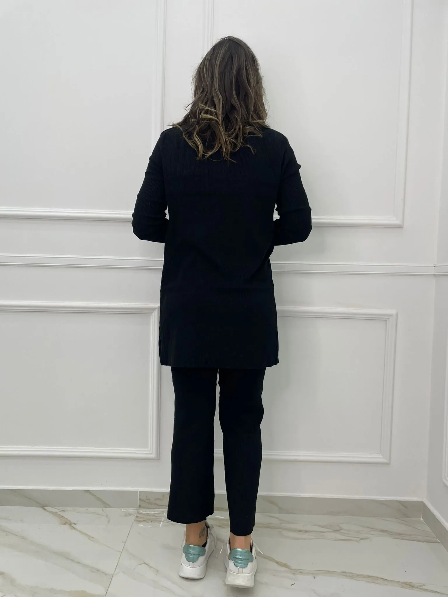 Coordinato 3 pezzi con cardigan lungo