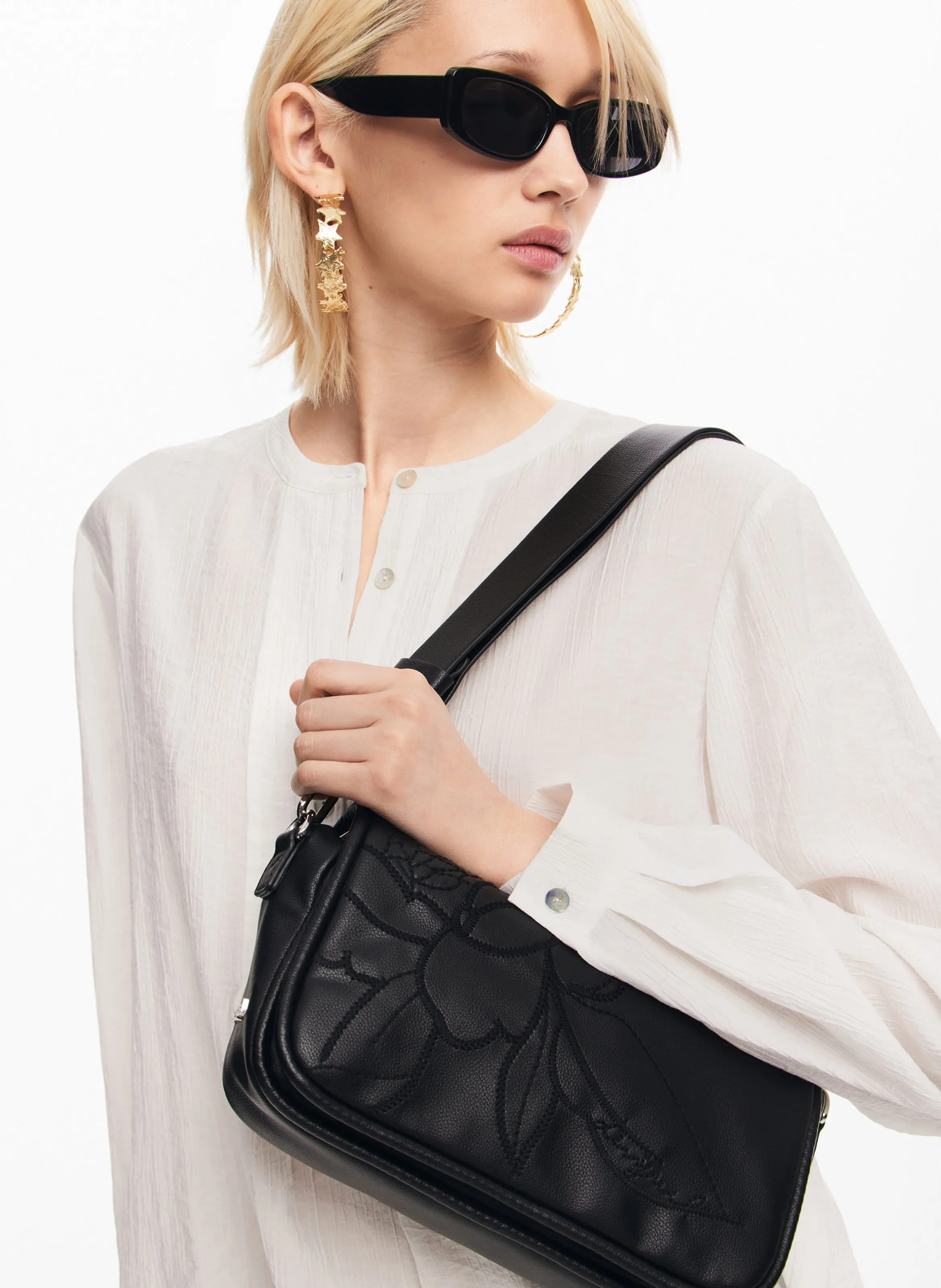  DESIGUAL   Borsa a tracolla ricamata | Nero
