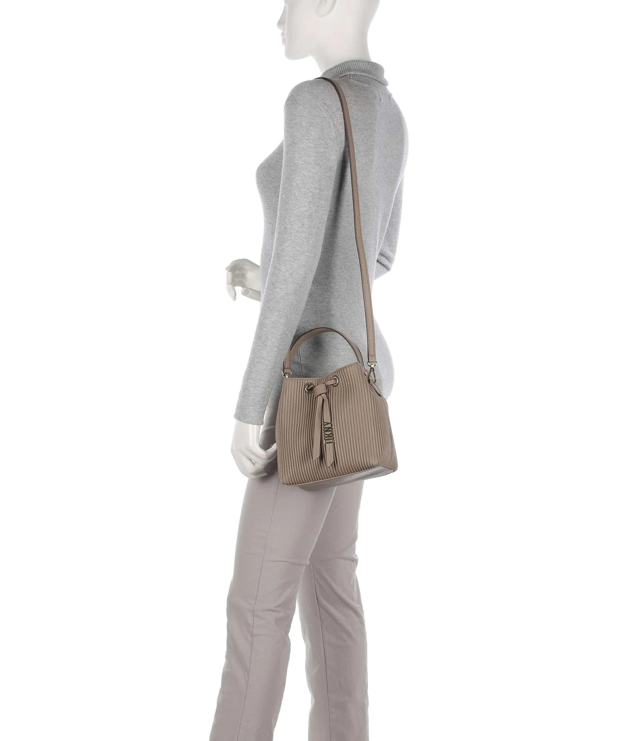  DKNY Shane Borsa a secchiello pelle sintetica taupe  