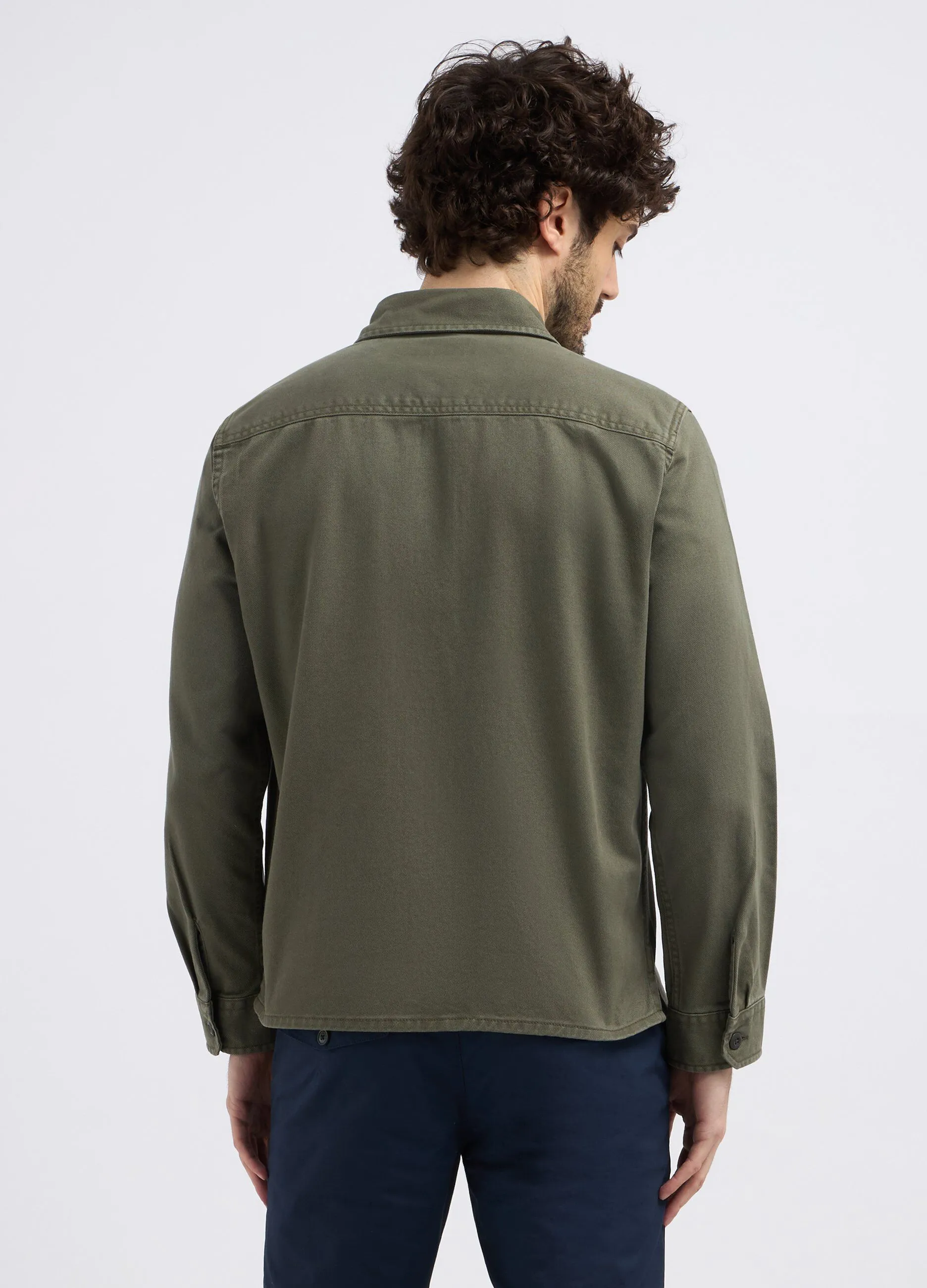 Giacca camicia in puro cotone uomo