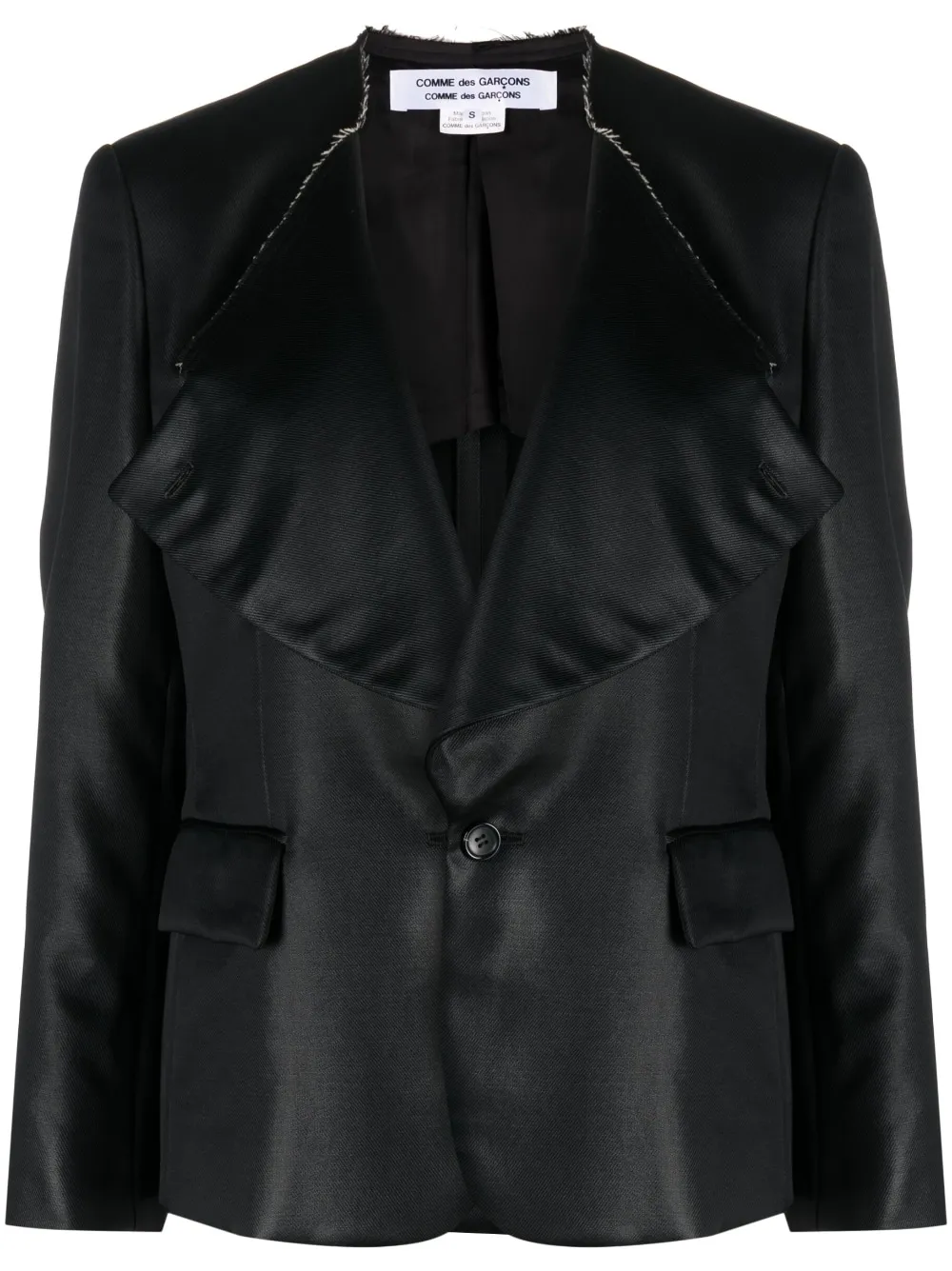 Giacca con revers in nero - donna