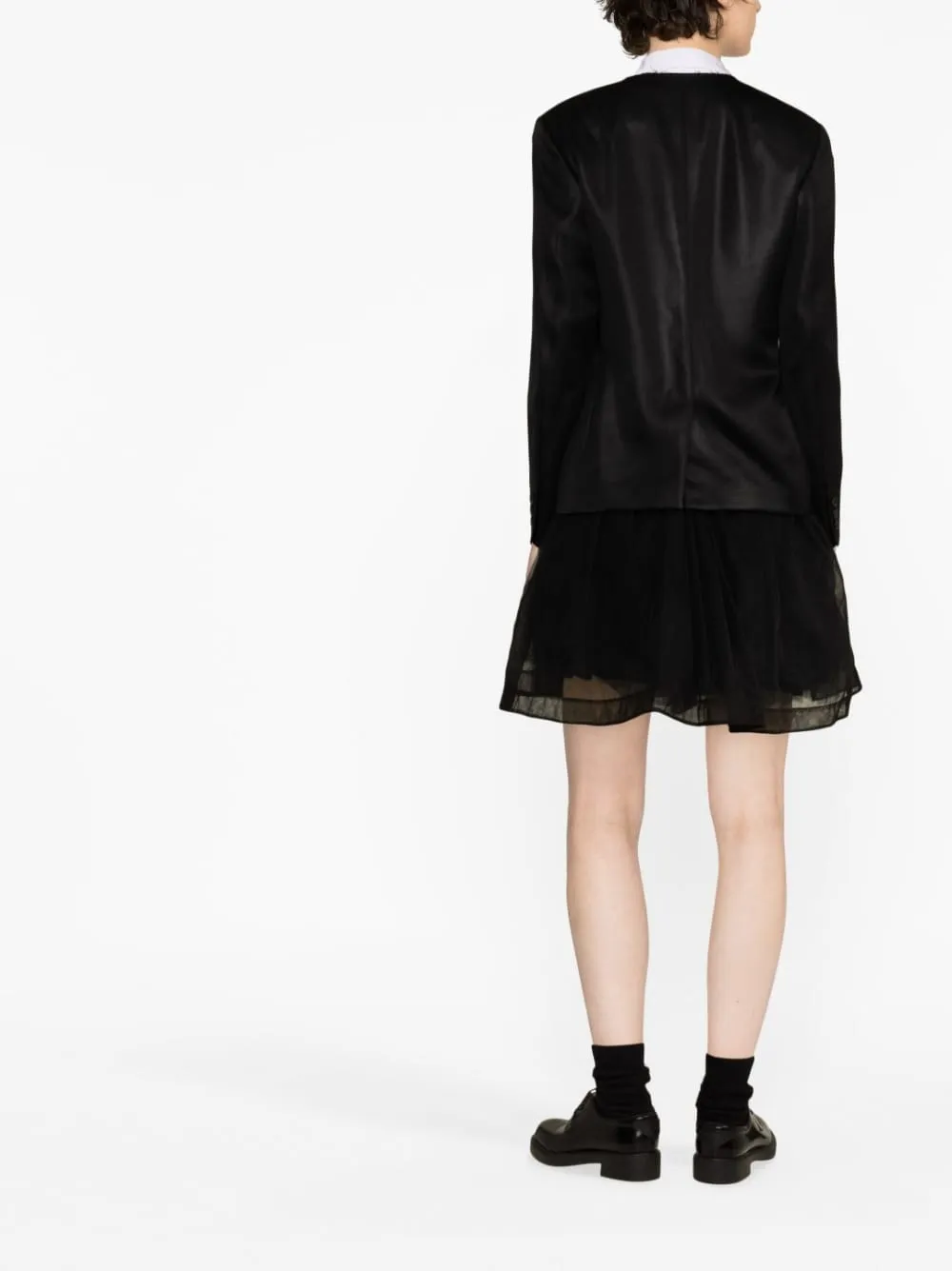 Giacca con revers in nero - donna