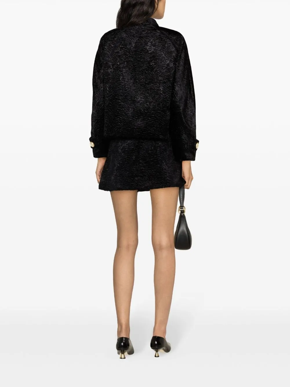 Giacca crop in nero - donna