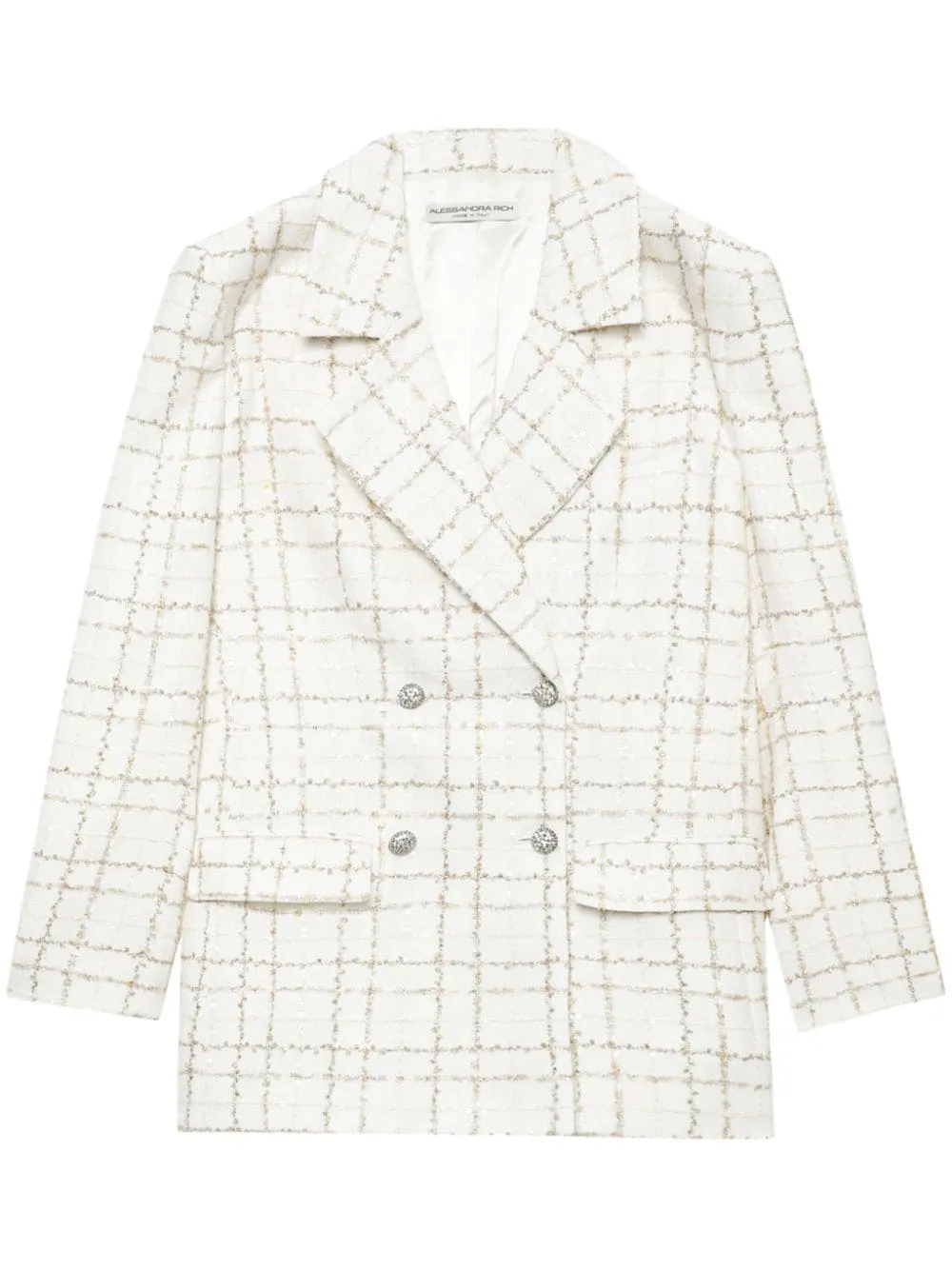 Giacca doppiopetto in bianco Alessandra rich - donna