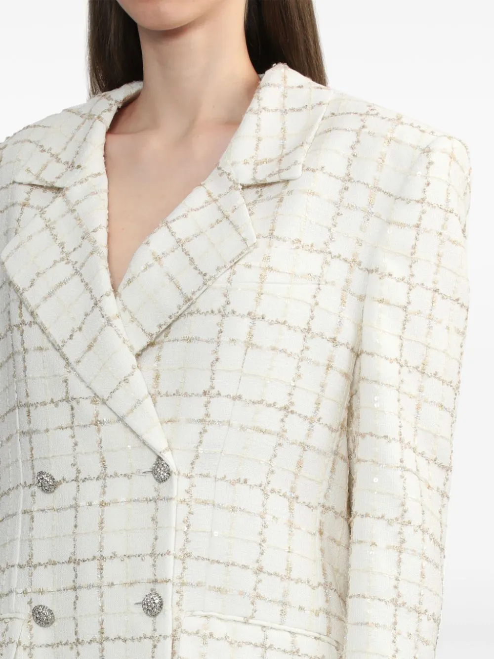Giacca doppiopetto in bianco Alessandra rich - donna