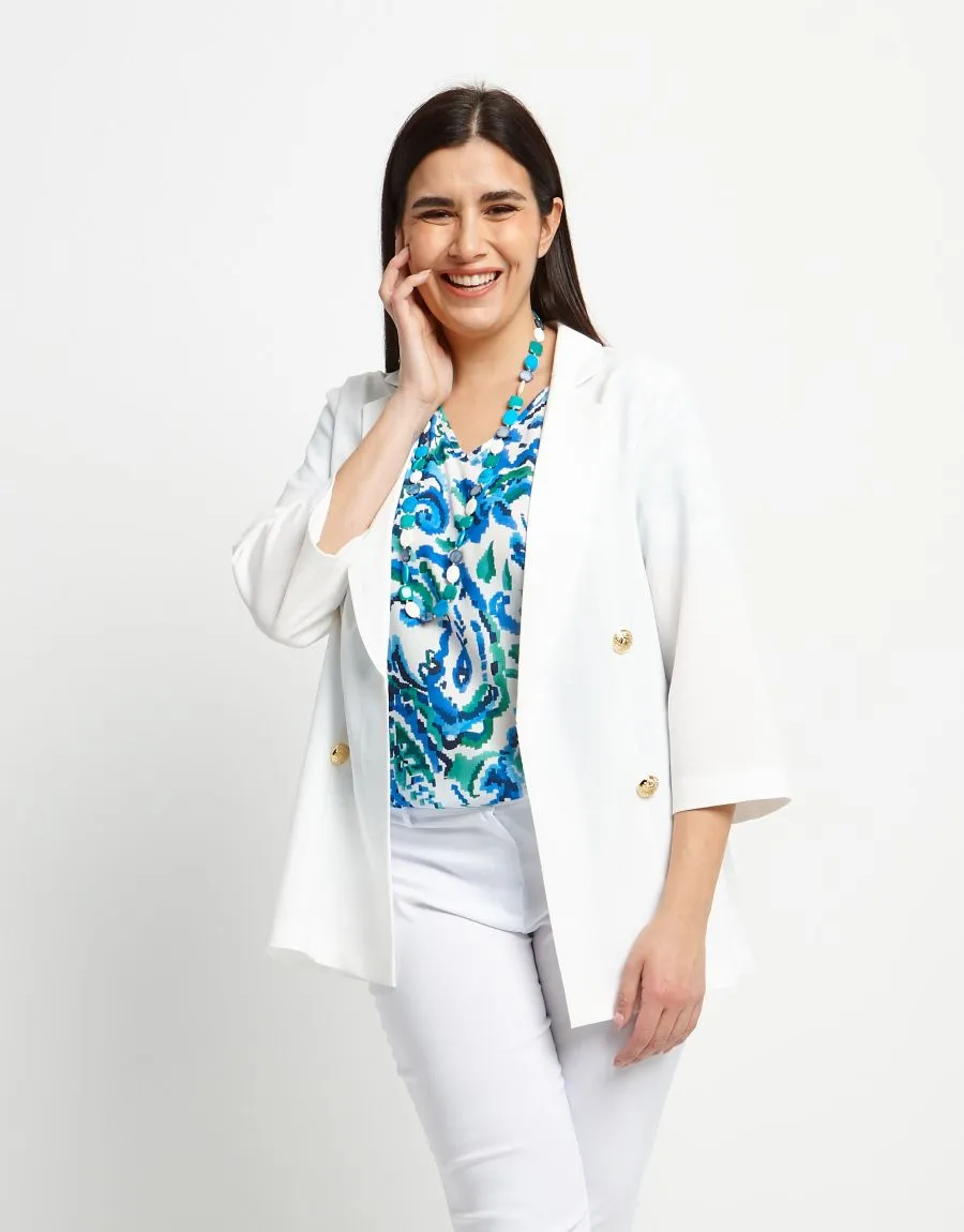 Giacca in lino bianca