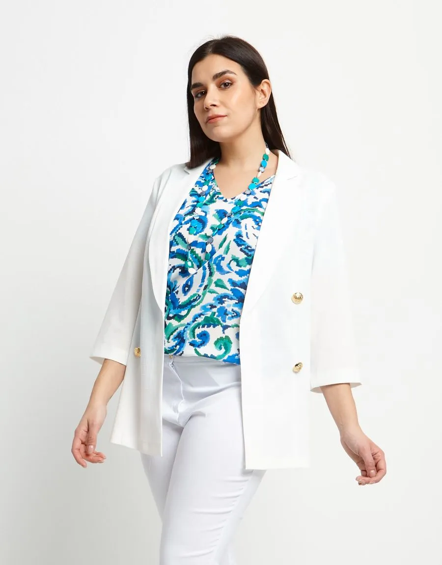 Giacca in lino bianca