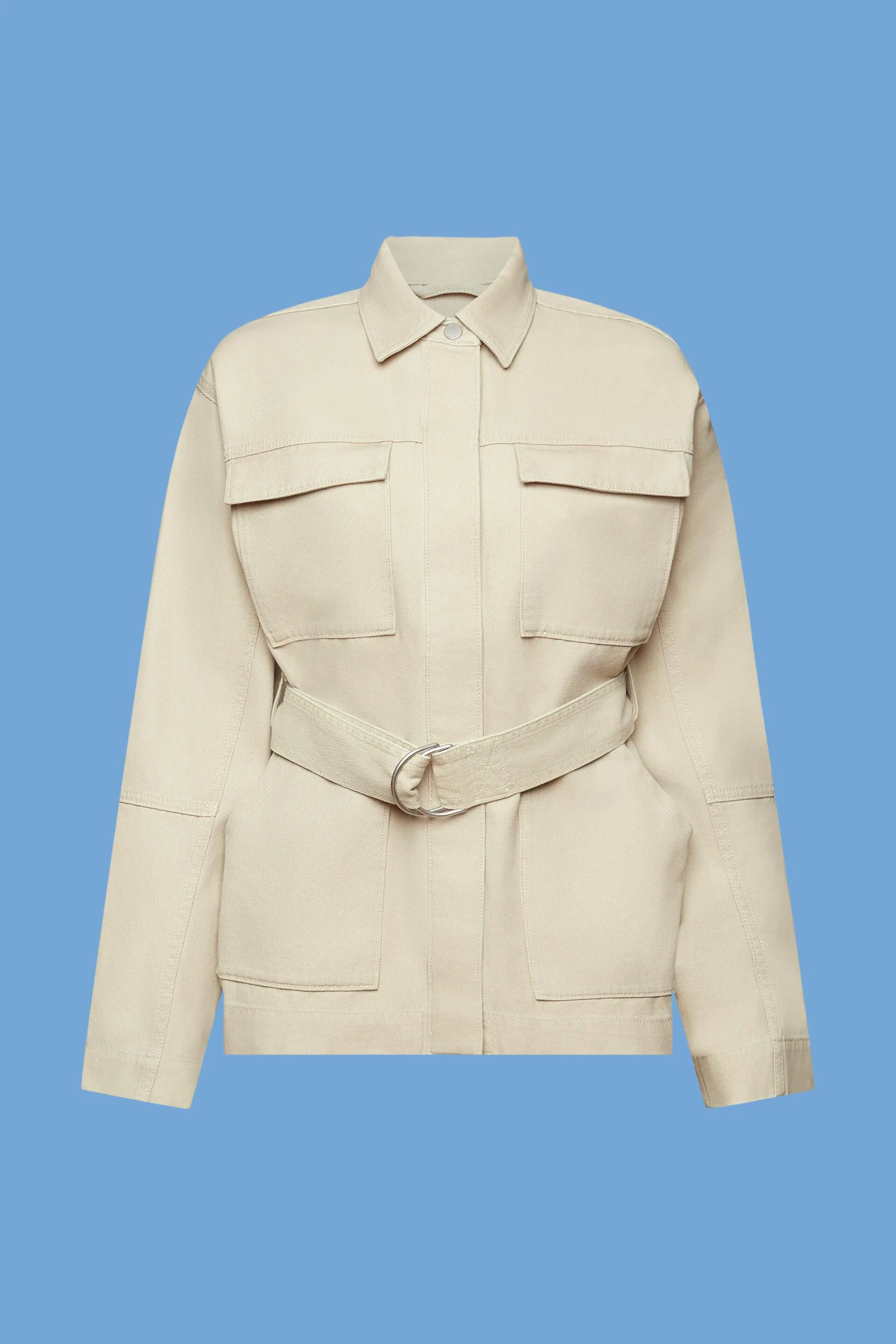 Giacca in twill con cintura
