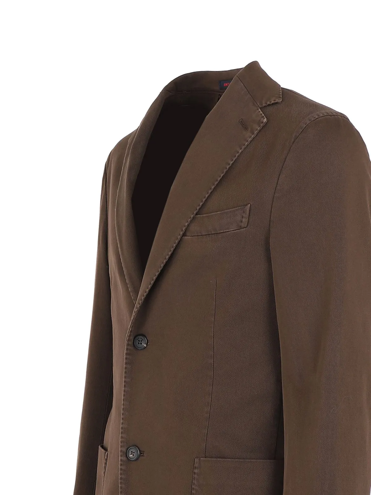 GIACCA MARRONE MONOPETTO IN COTONE