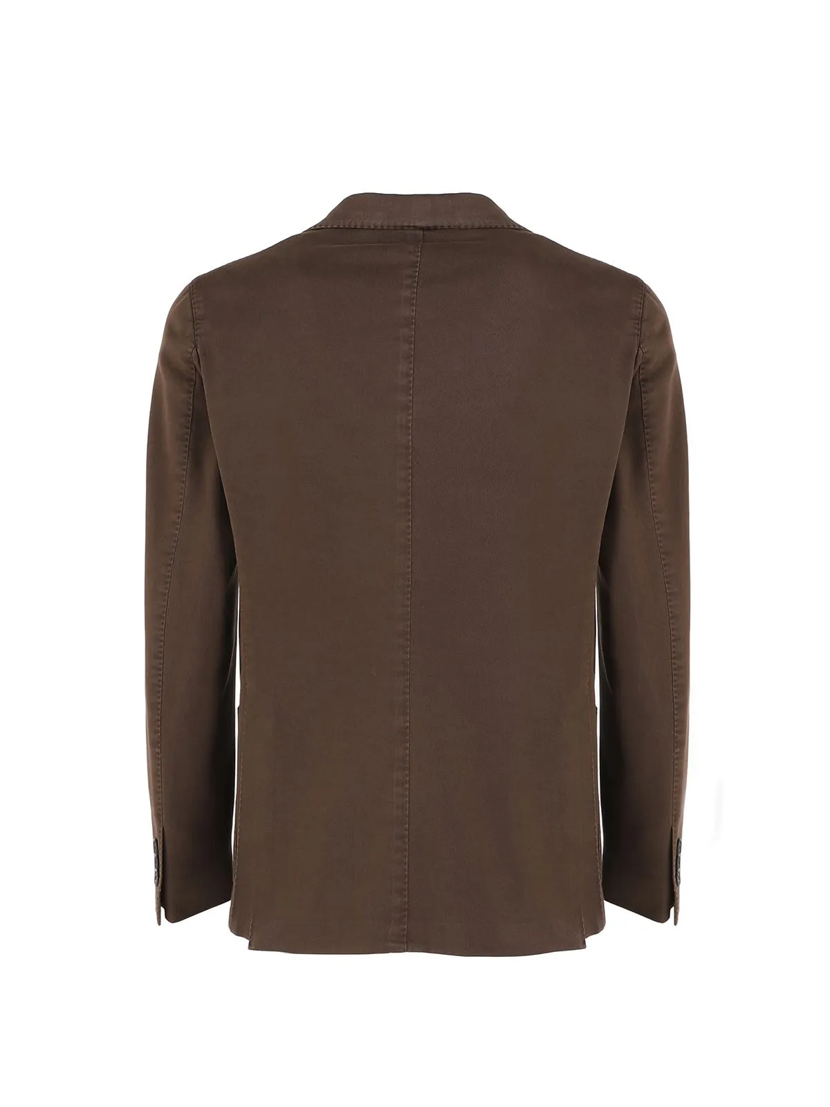 GIACCA MARRONE MONOPETTO IN COTONE