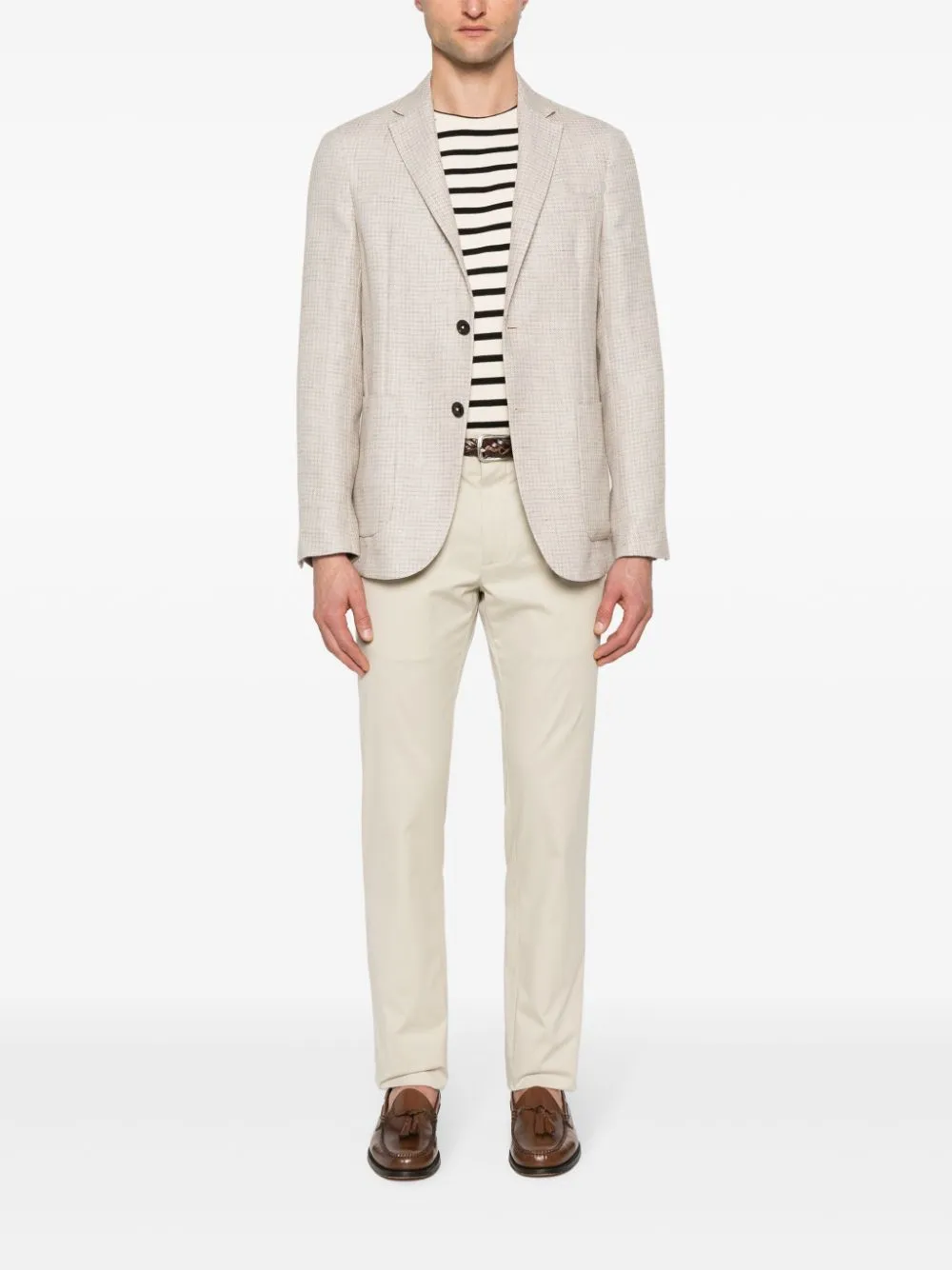 Giacca monopetto in beige - uomo