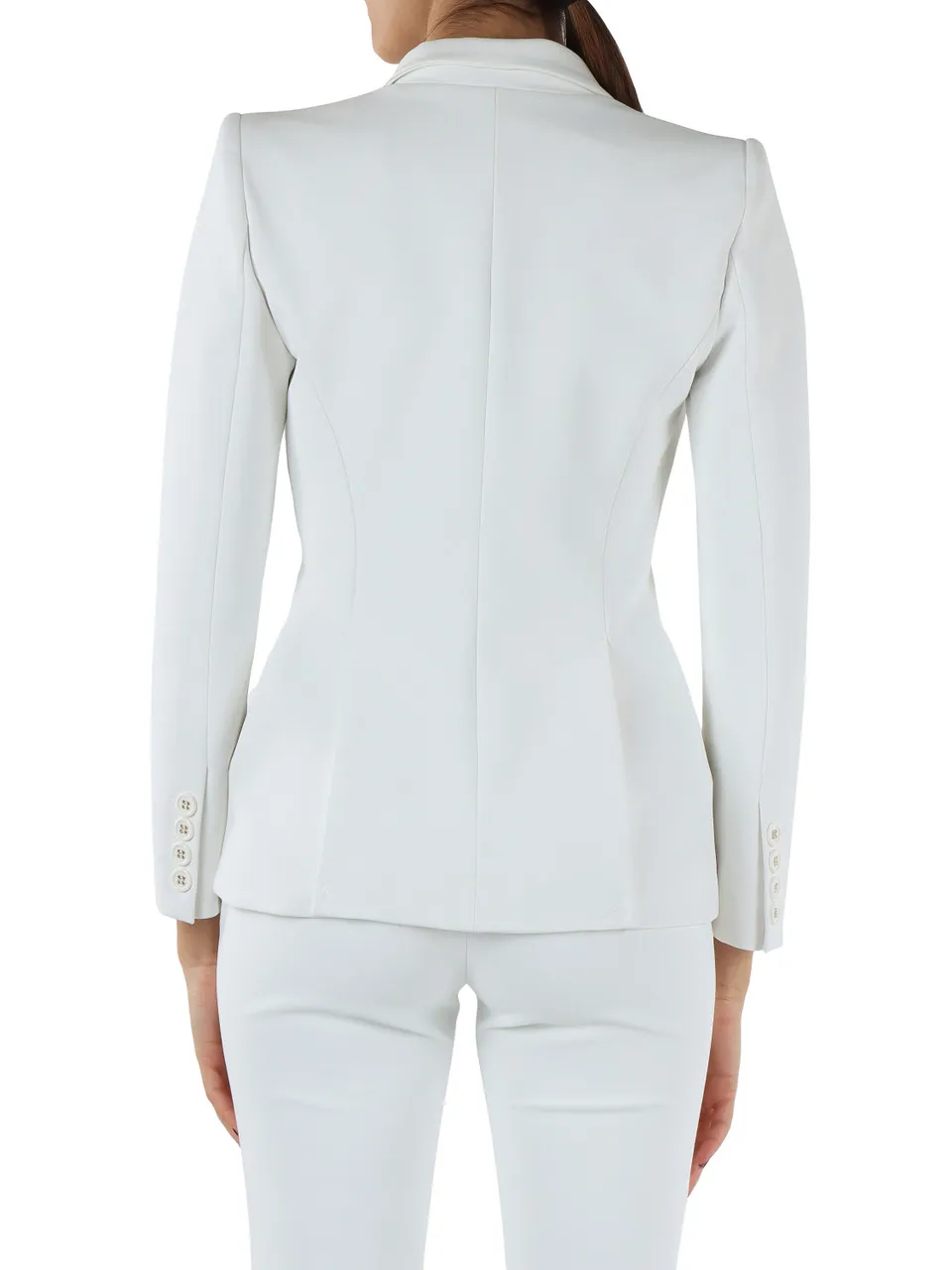 Giacca monopetto in crepe stretch