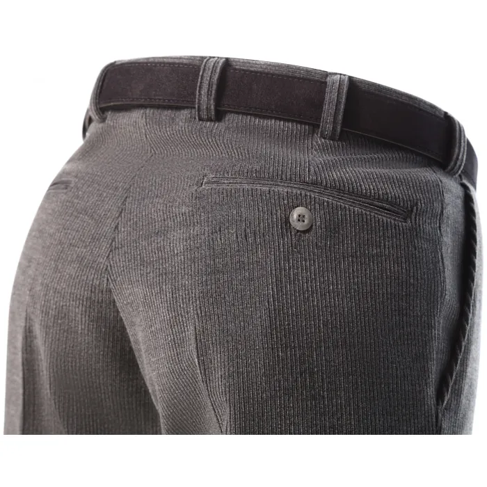 Henk ter Horst pantaloni Trelana in velluto a coste elasticizzato di lana Grigio