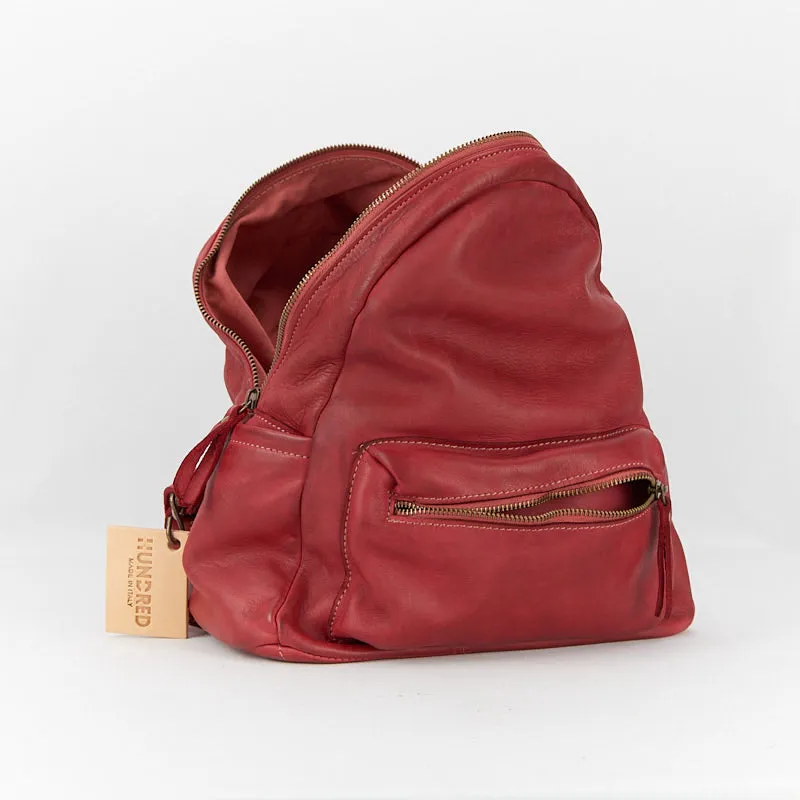 HNDBACKPACK01 - Zaino in pelle di bufalo tinto in capo - HUNDRED100