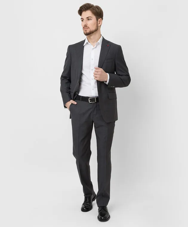 ISAIA Abito in lana grigia 524AFIPA640