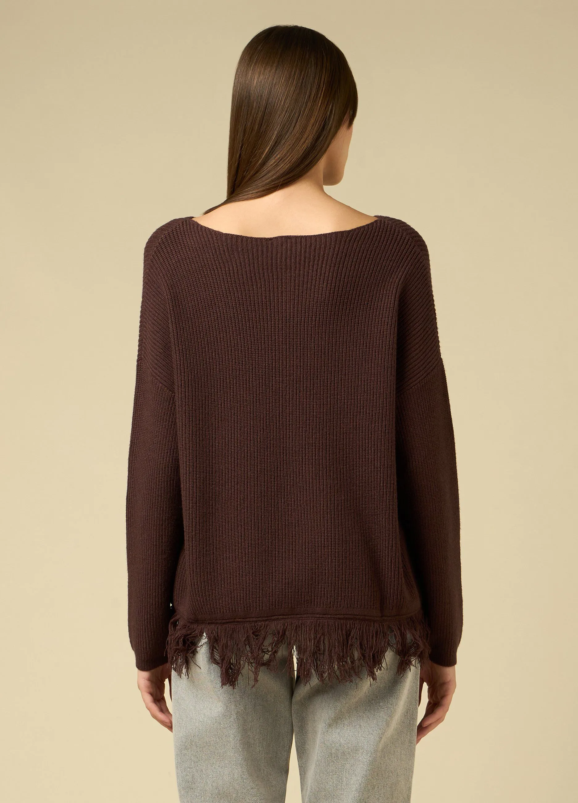 IWIE  Pullover con frange donna