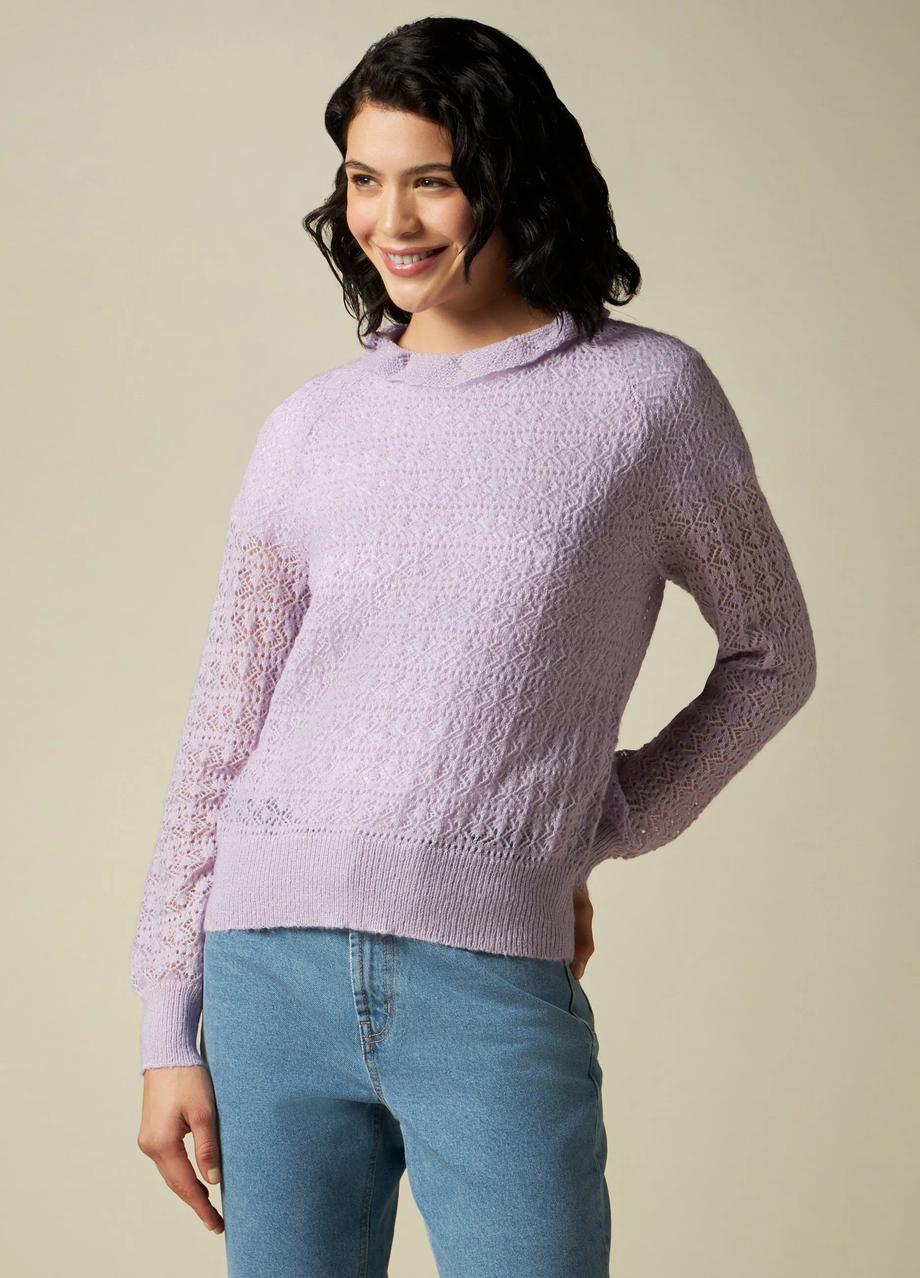 IWIE  Pullover con motivo traforato donna