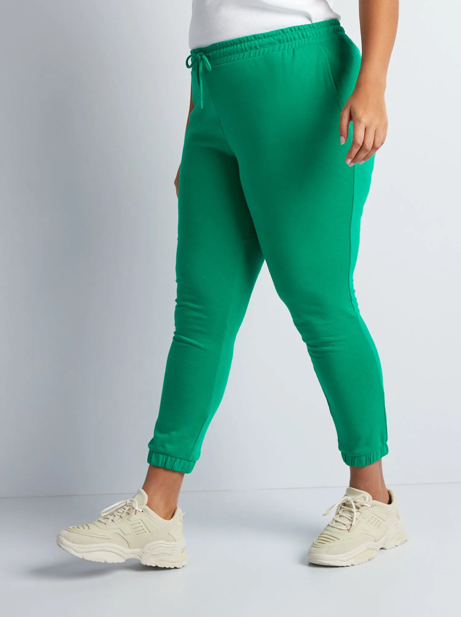 Joggers in tessuto felpato - VERDE