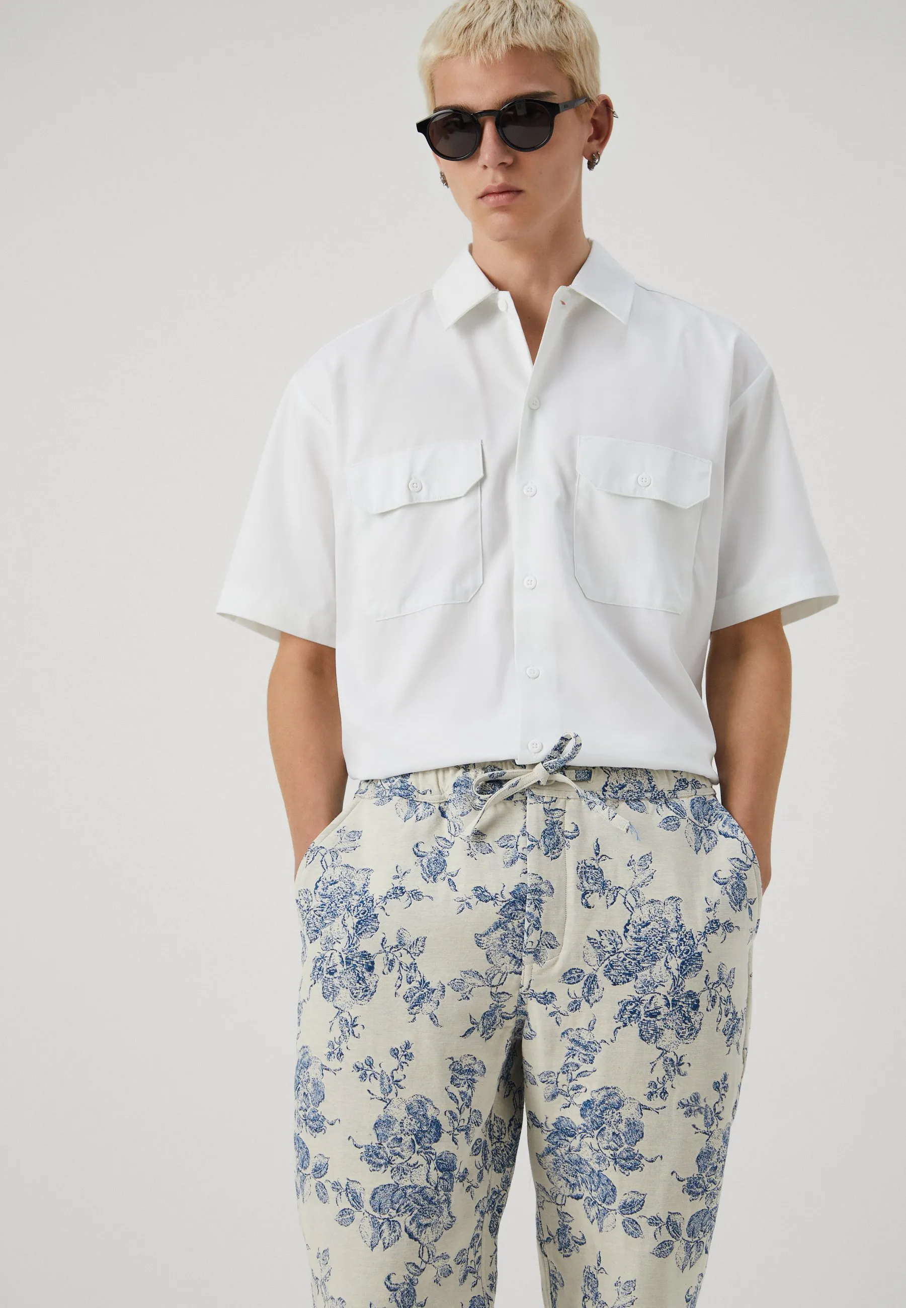 KURT TROUSER FLORAL - Pantaloni