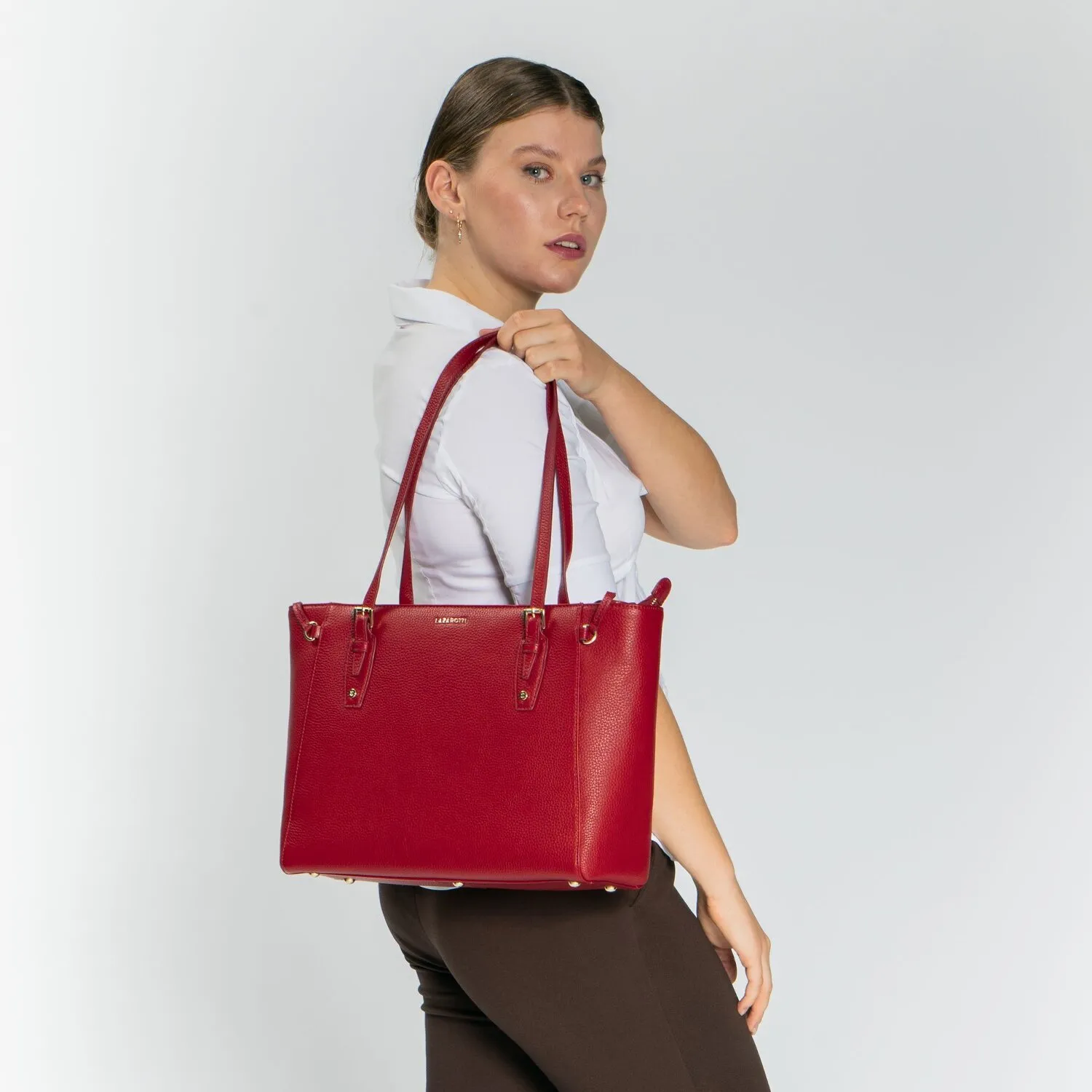 Lazarotti Bologna Leather Borsa shopper Pelle 36 cm