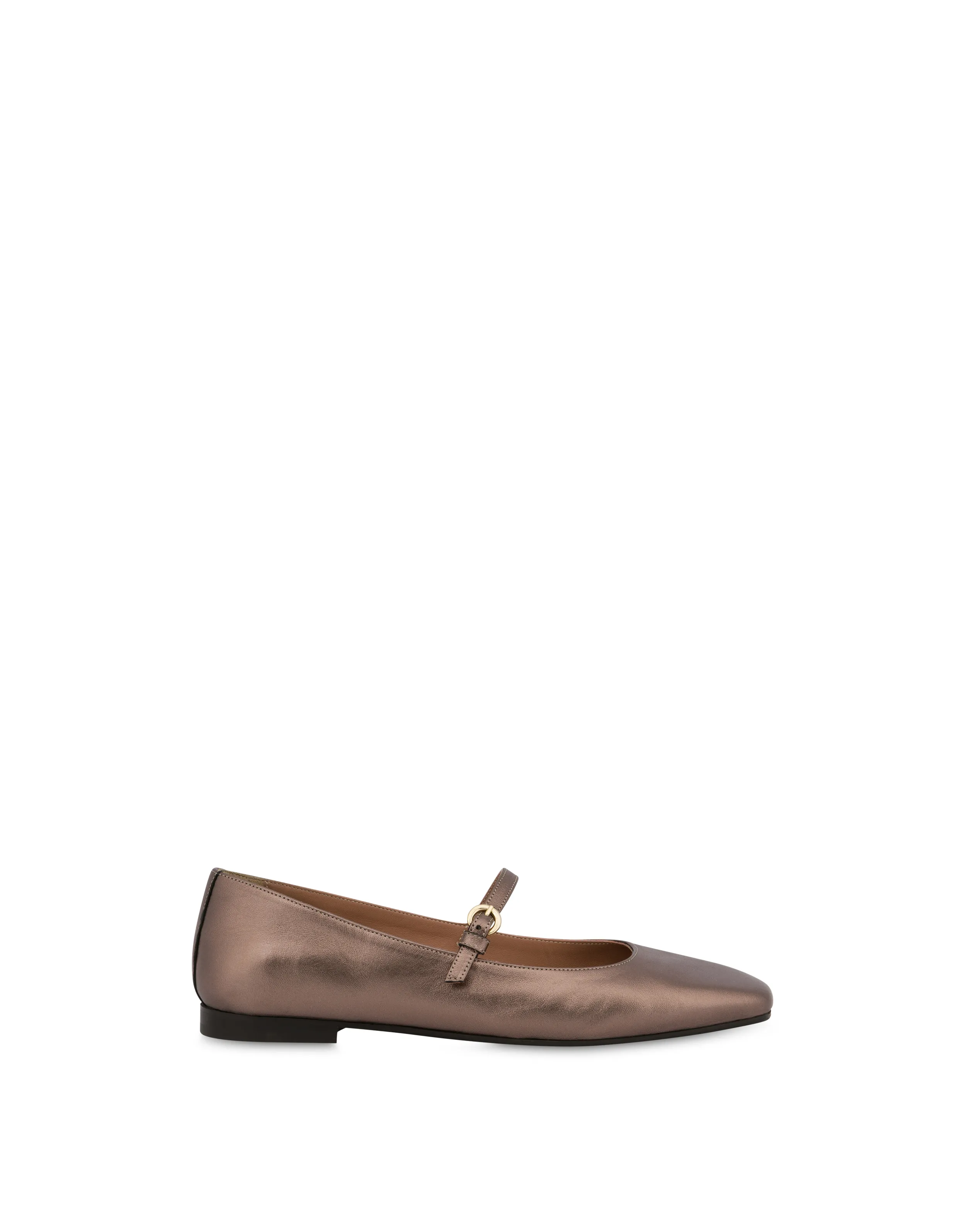     Linea Pollini Ballerine In Nappa Laminata Nina Legno
