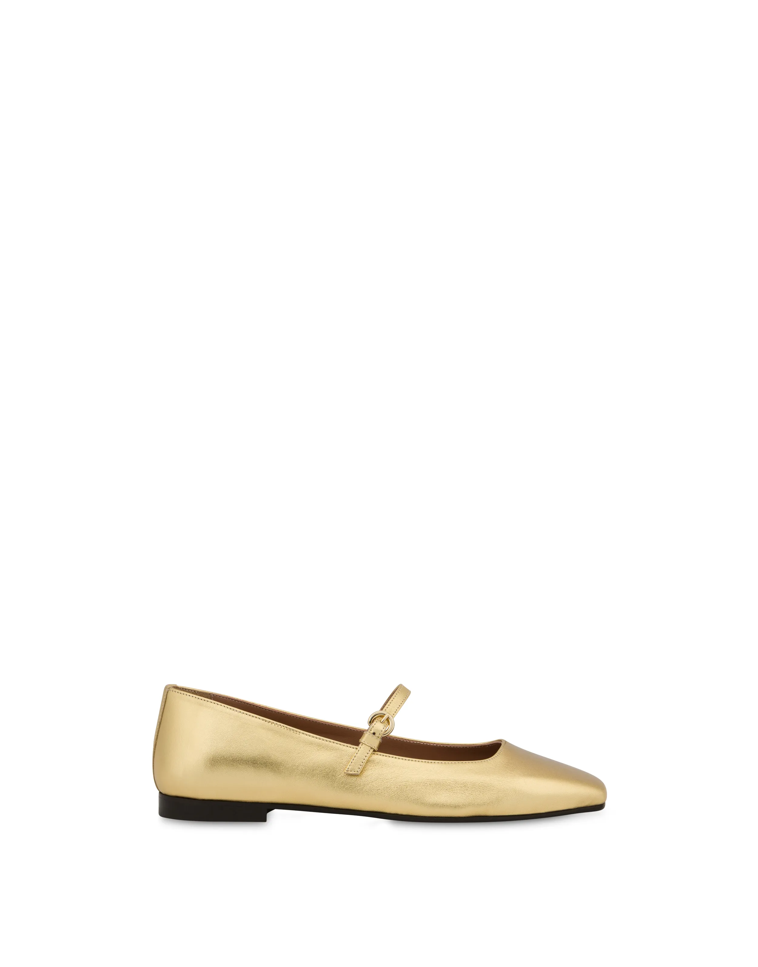     Linea Pollini Ballerine In Nappa Laminata Nina Oro