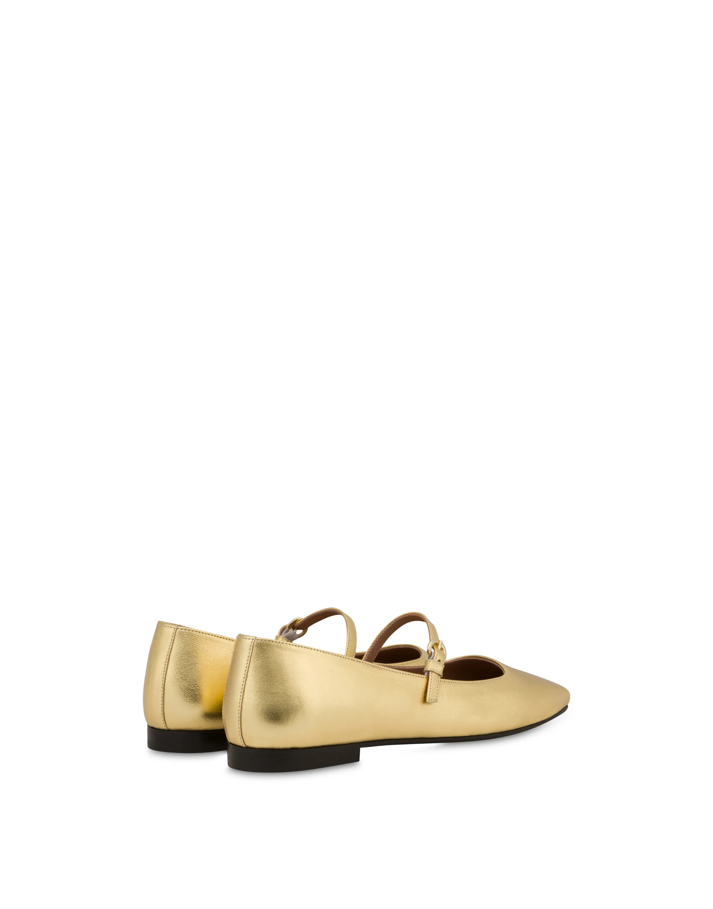     Linea Pollini Ballerine In Nappa Laminata Nina Oro