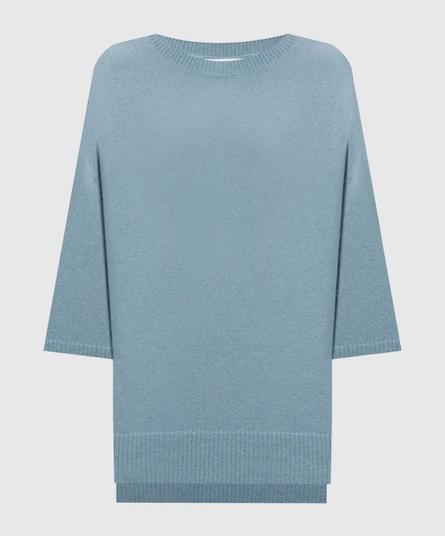 LISA YANG Maglione in cashmere blu Camille 202121