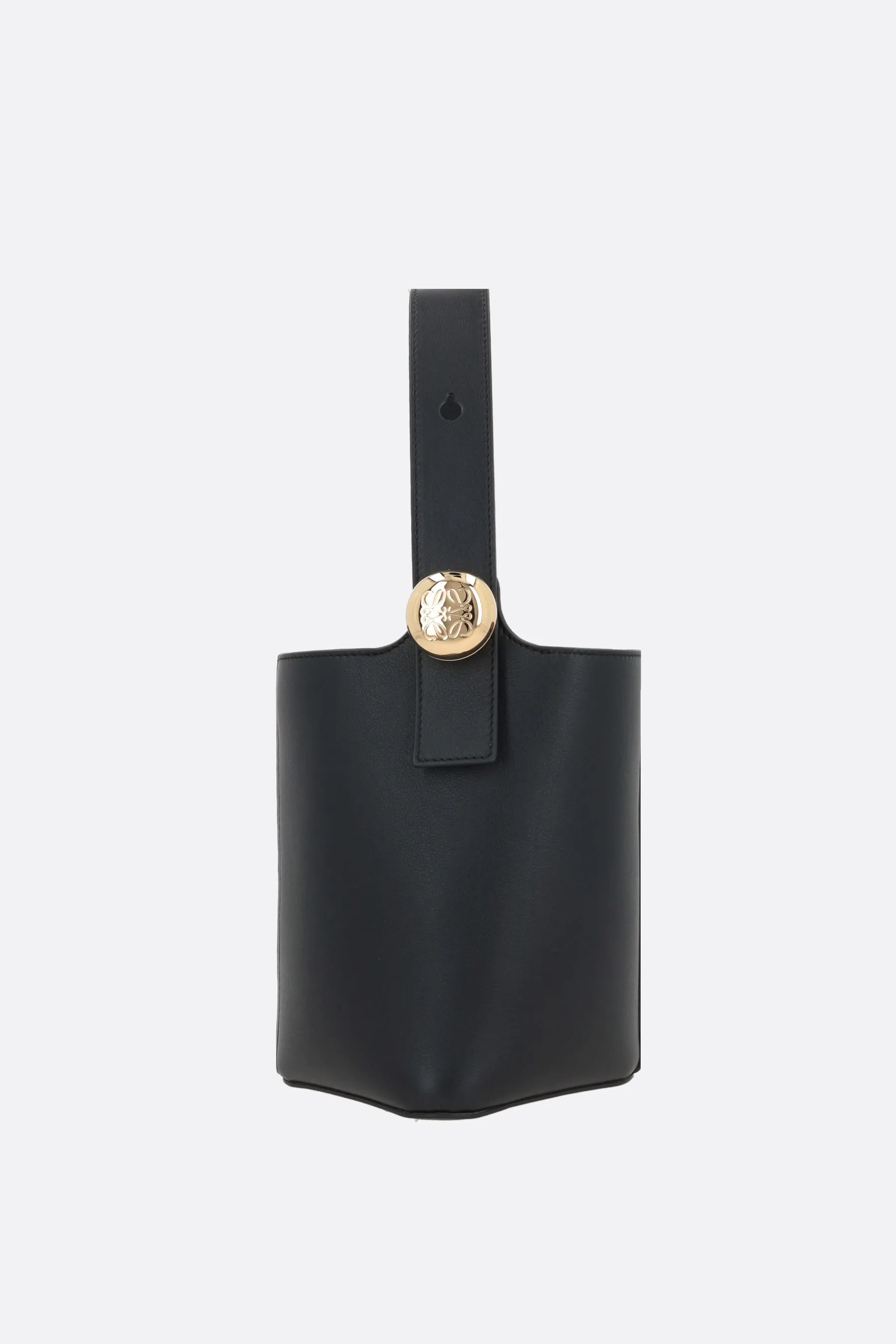  LOEWE borsa a secchiello Pebble mini in pelle liscia 