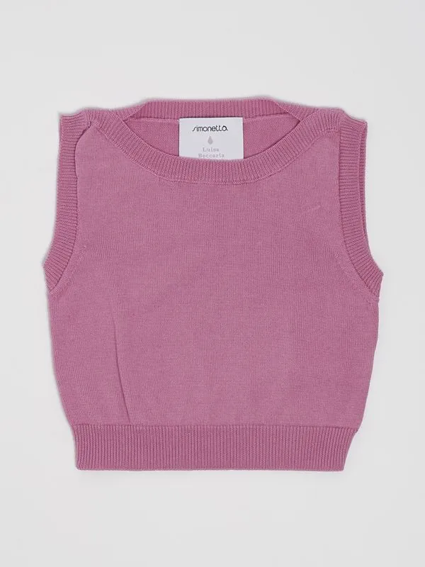 Maglia bambina Simonetta in cotone e cashmere Rosa