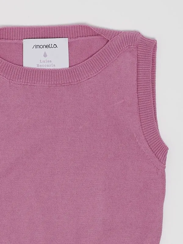 Maglia bambina Simonetta in cotone e cashmere Rosa