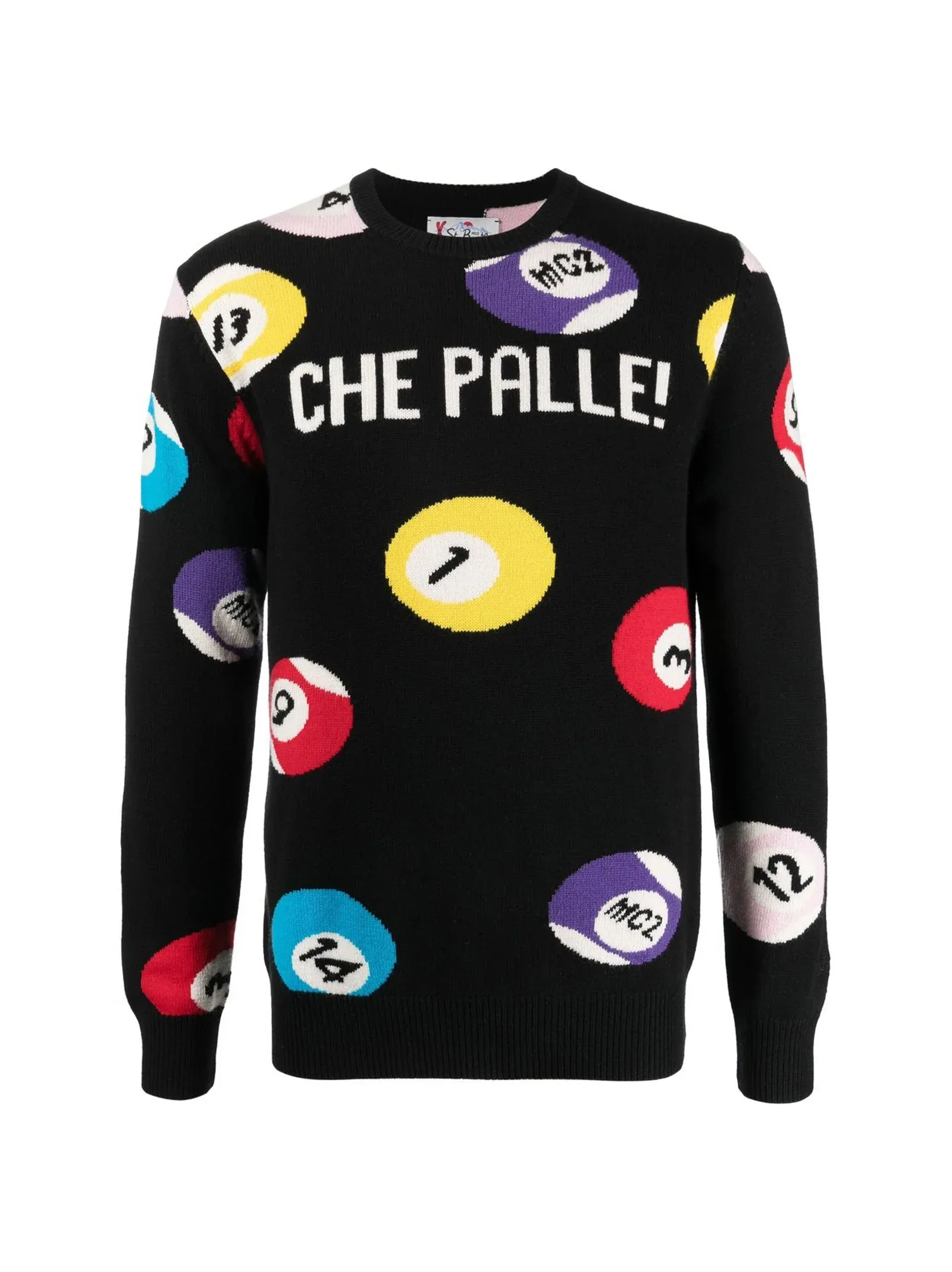 MAGLIA "CHE PALLE" NERA IN LANA E CASHMERE