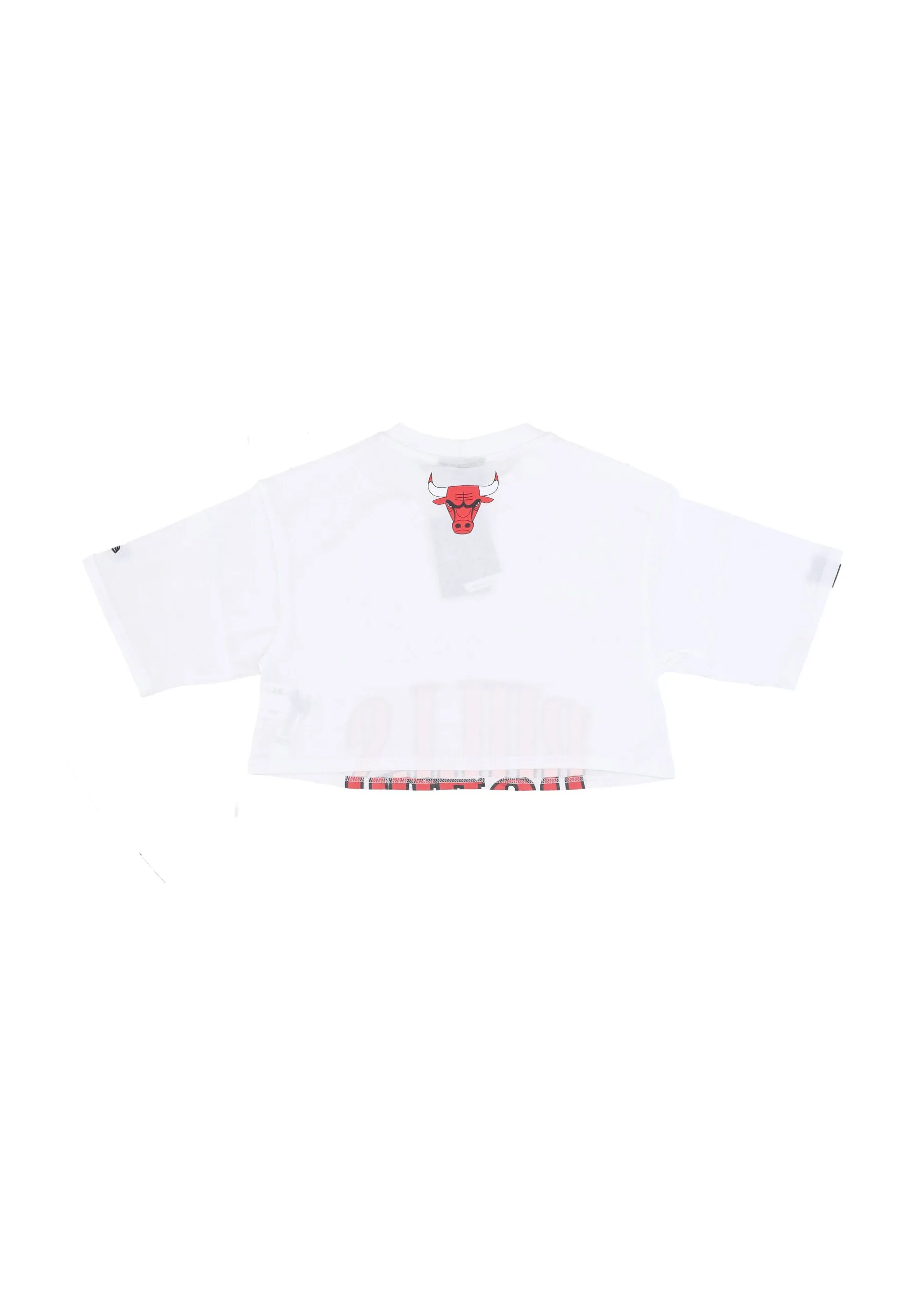 Maglietta Corta Donna W Nba Team Wordmark Crop Tee Chibul White/front Door Red