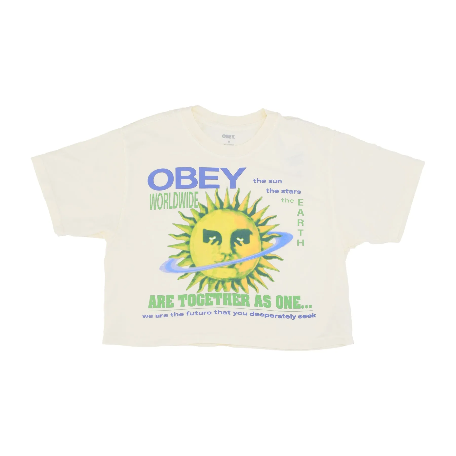 Maglietta Donna W Together As One Weekend Crop Tee Unbleached