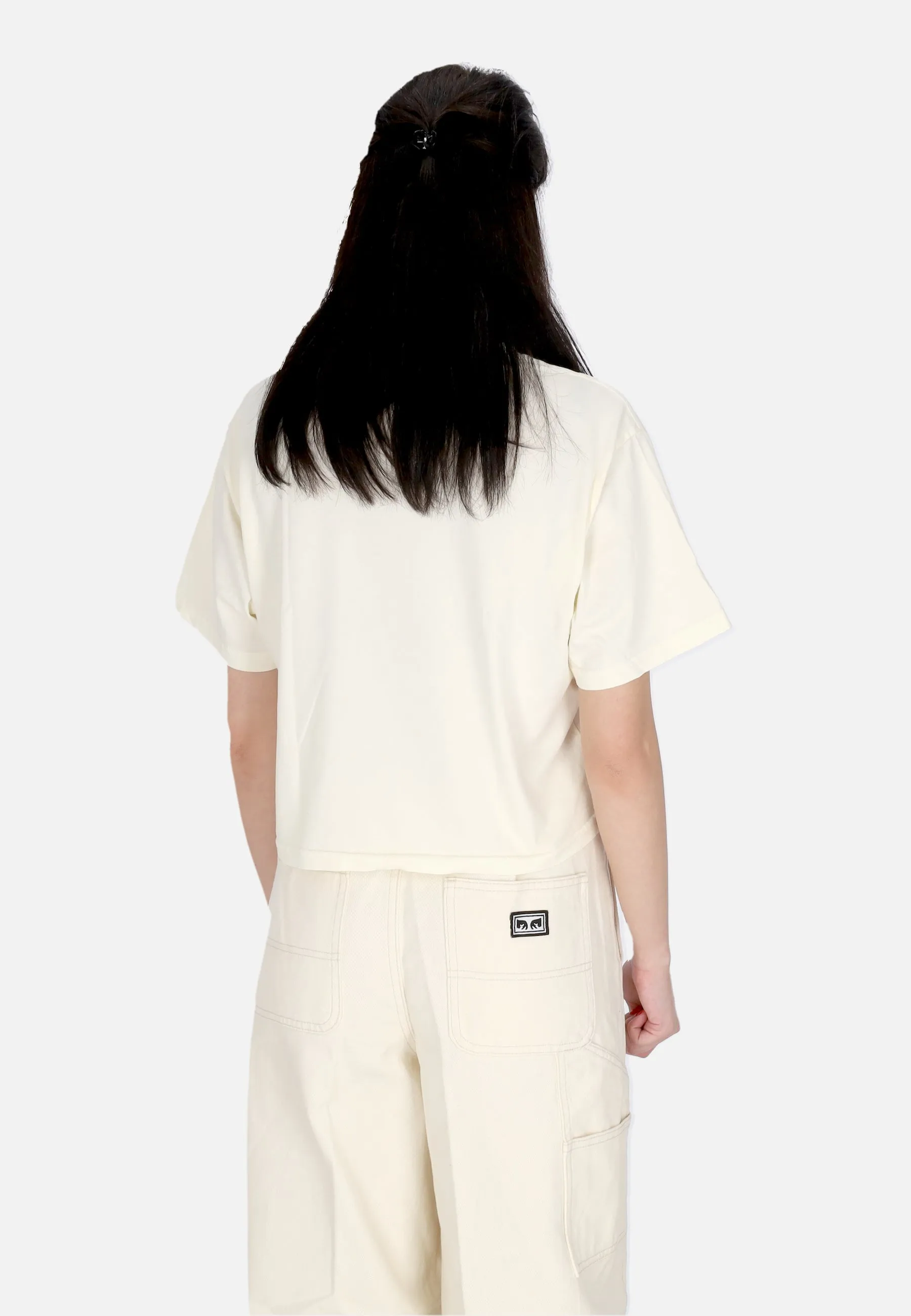 Maglietta Donna W Together As One Weekend Crop Tee Unbleached