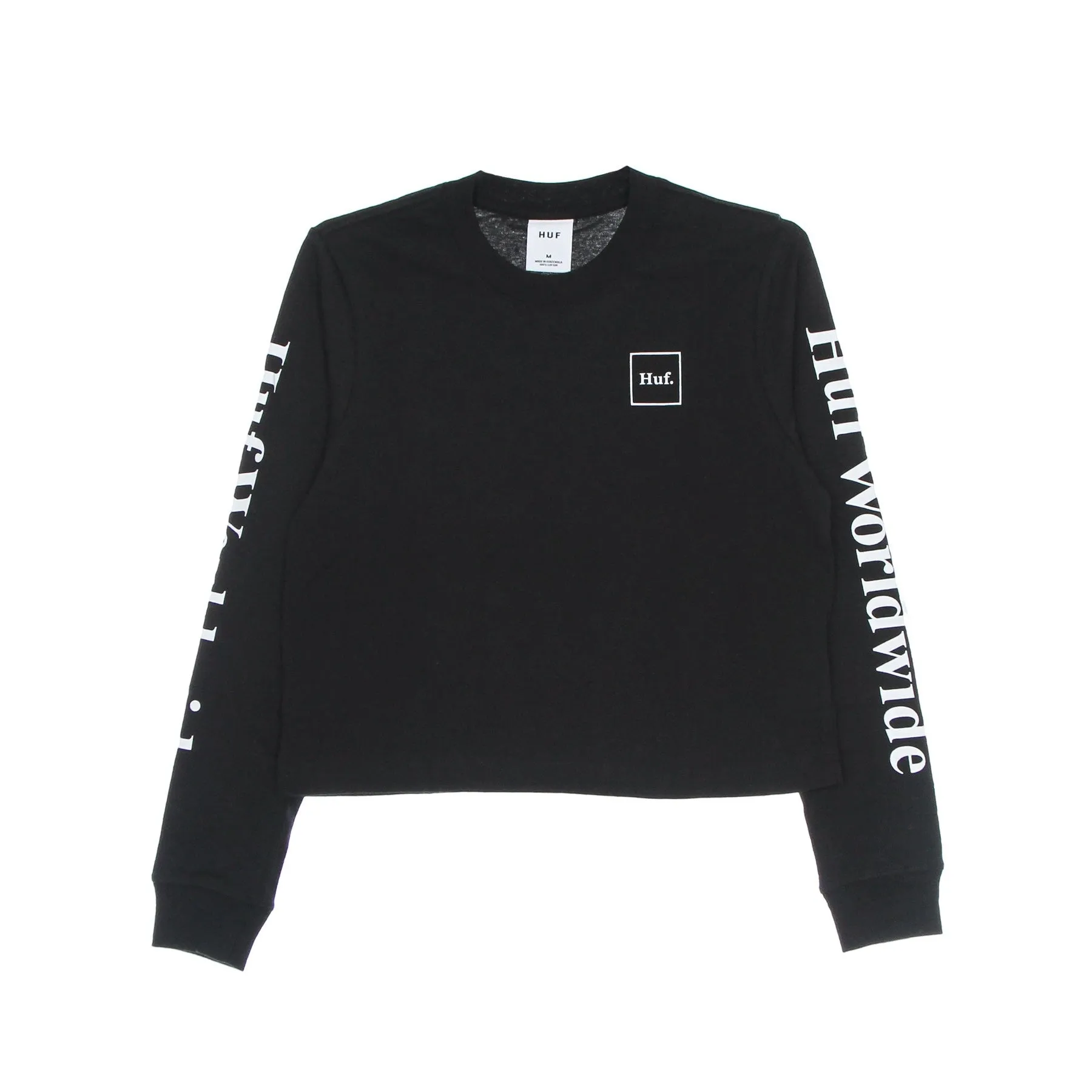 Maglietta Manica Lunga Corta Donna Domestic L/s Crop Tee Black