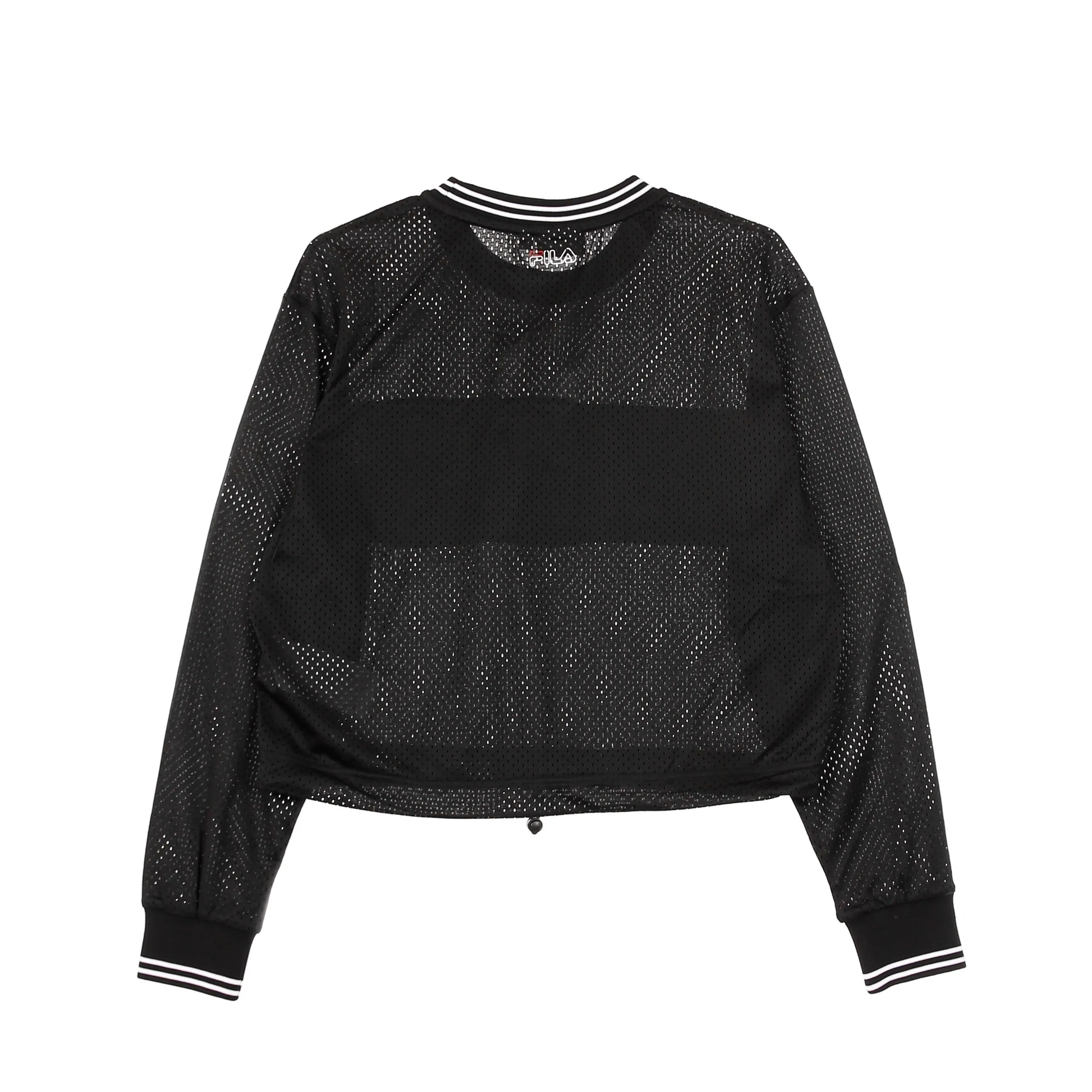 Maglietta Manica Lunga Corta Donna Jalina Cropped Sporty Mesh Shirt Black