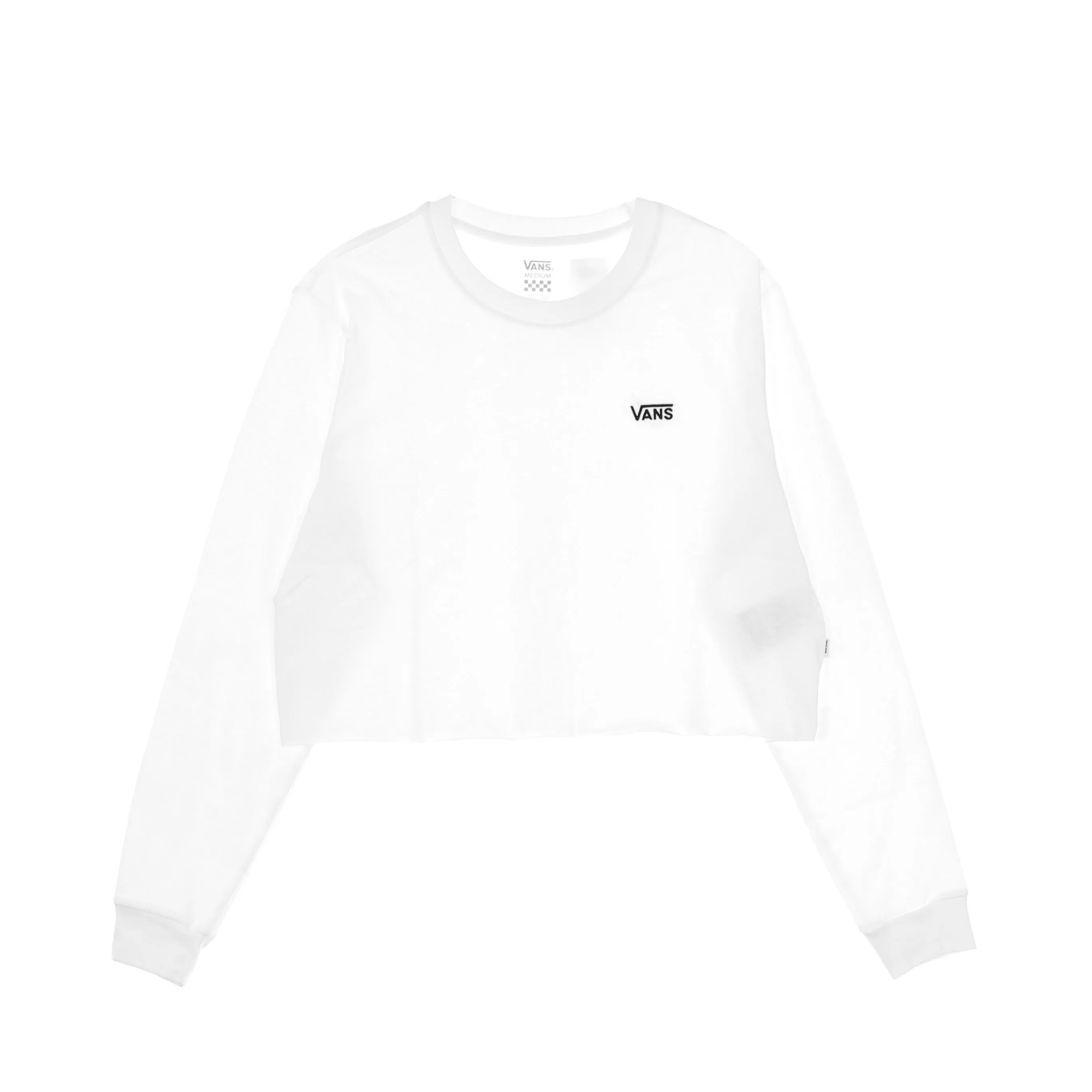Maglietta Manica Lunga Corta Donna Junior V L/s Crop Tee White
