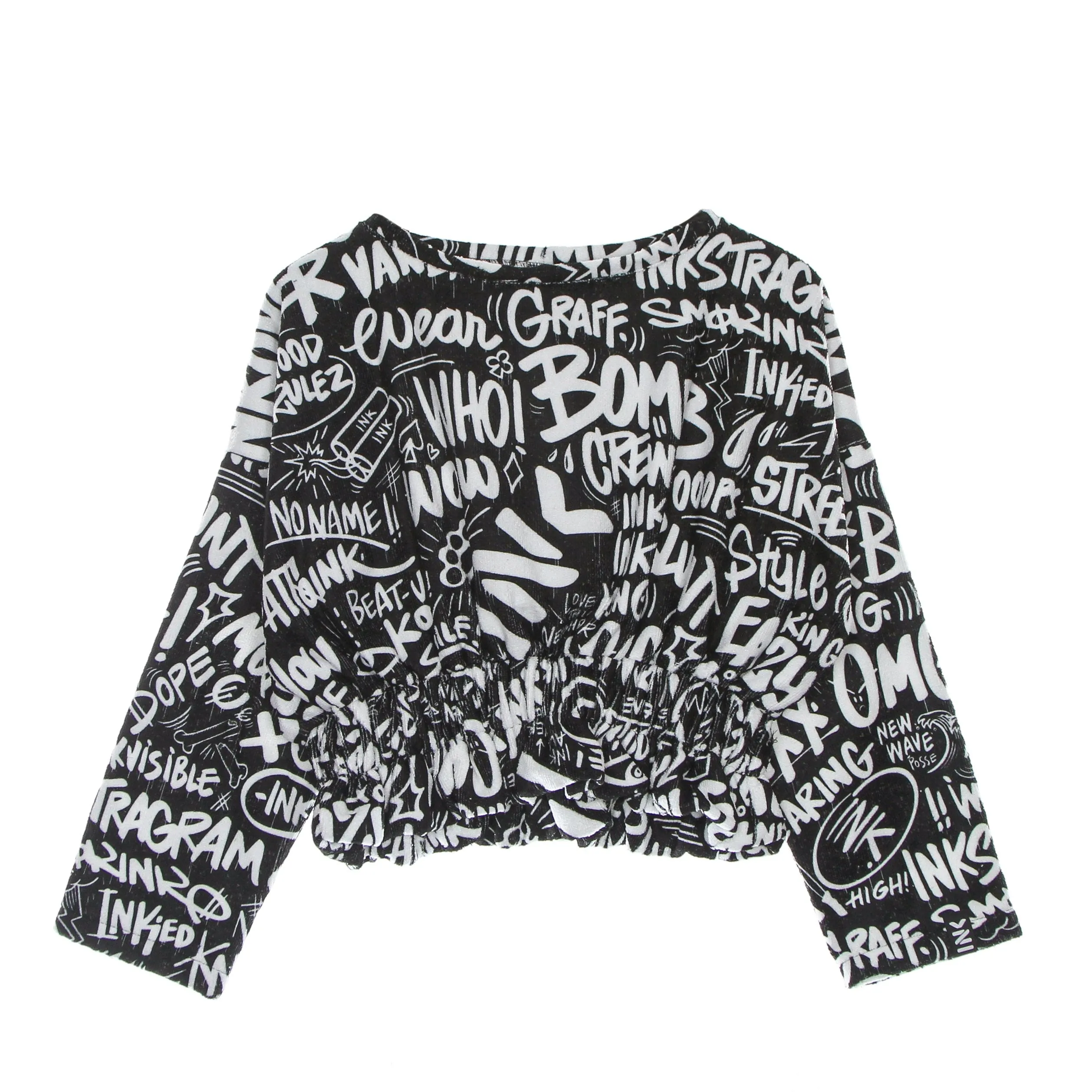 Maglietta Manica Lunga Corta Donna Rosalba 01 Black/white