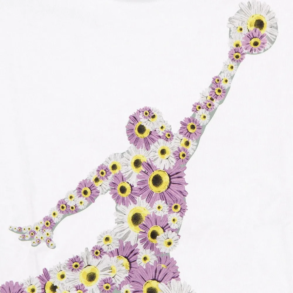 Maglietta Manica Lunga Ragazza Jumpman Flower White