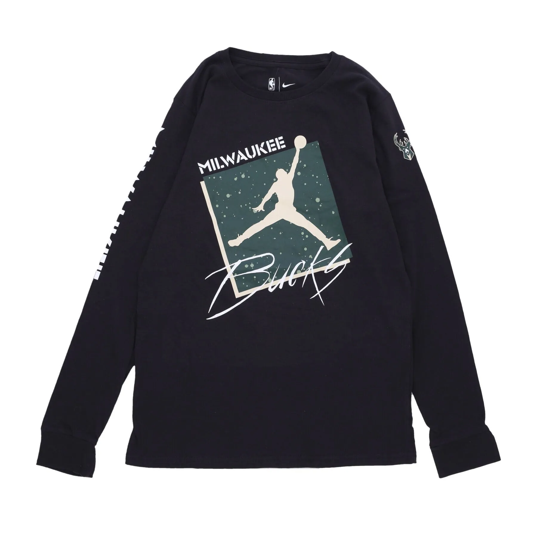 Maglietta Manica Lunga Ragazzo Nba Courtside Statement Max90 L/s Tee Milbuc Original Team Colors