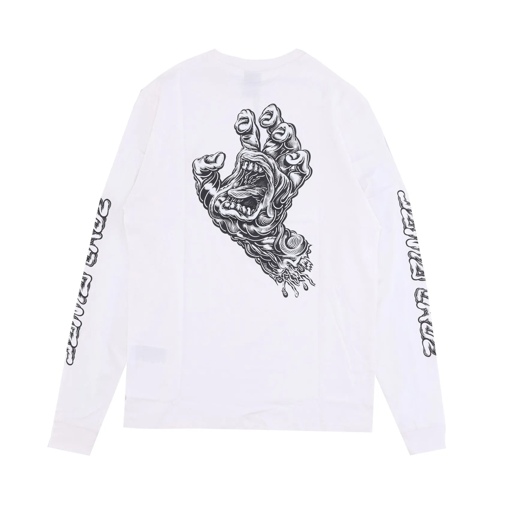 Maglietta Manica Lunga Uomo Alive Hand L/s Tee White