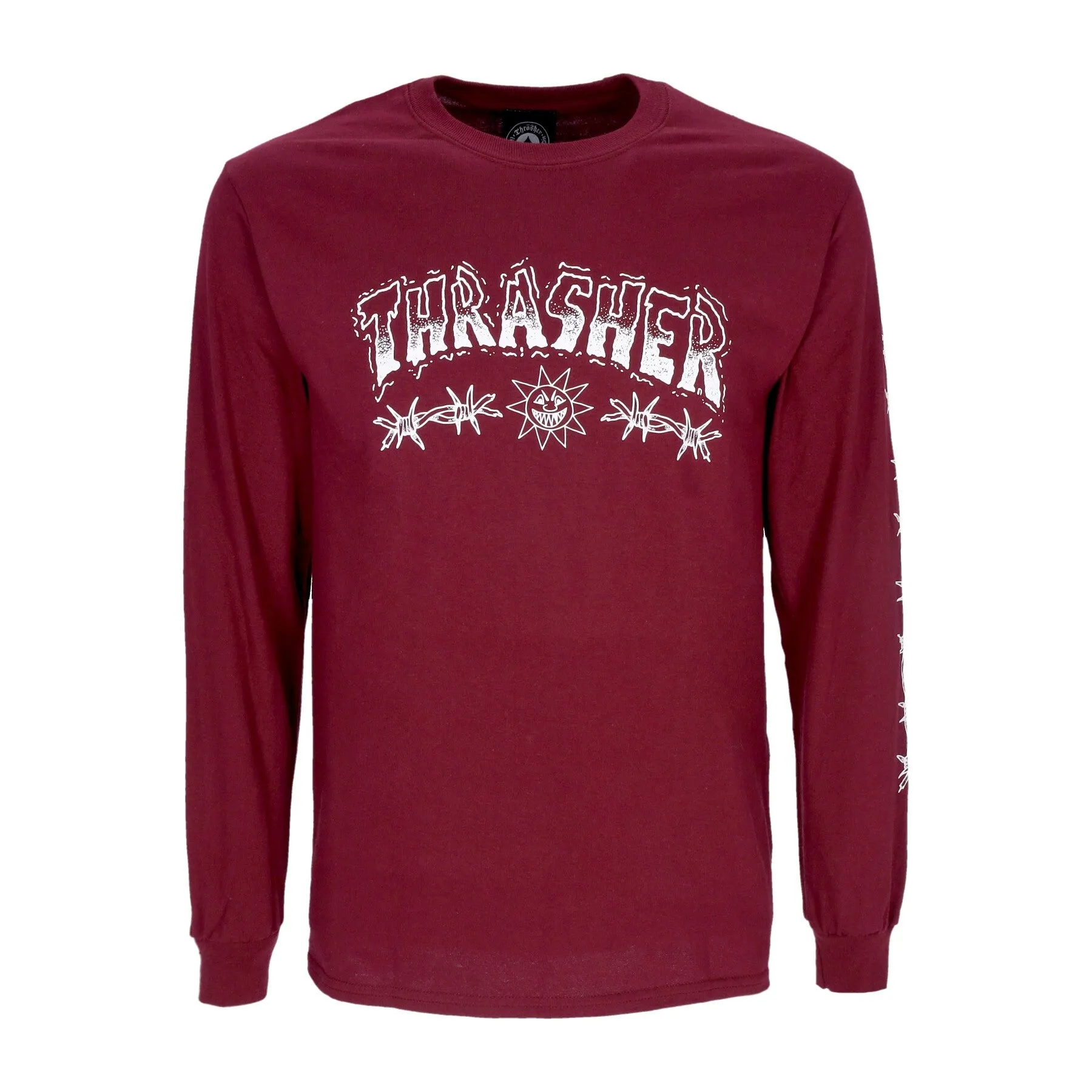 Maglietta Manica Lunga Uomo Barbed Wire L/s Tee Maroon