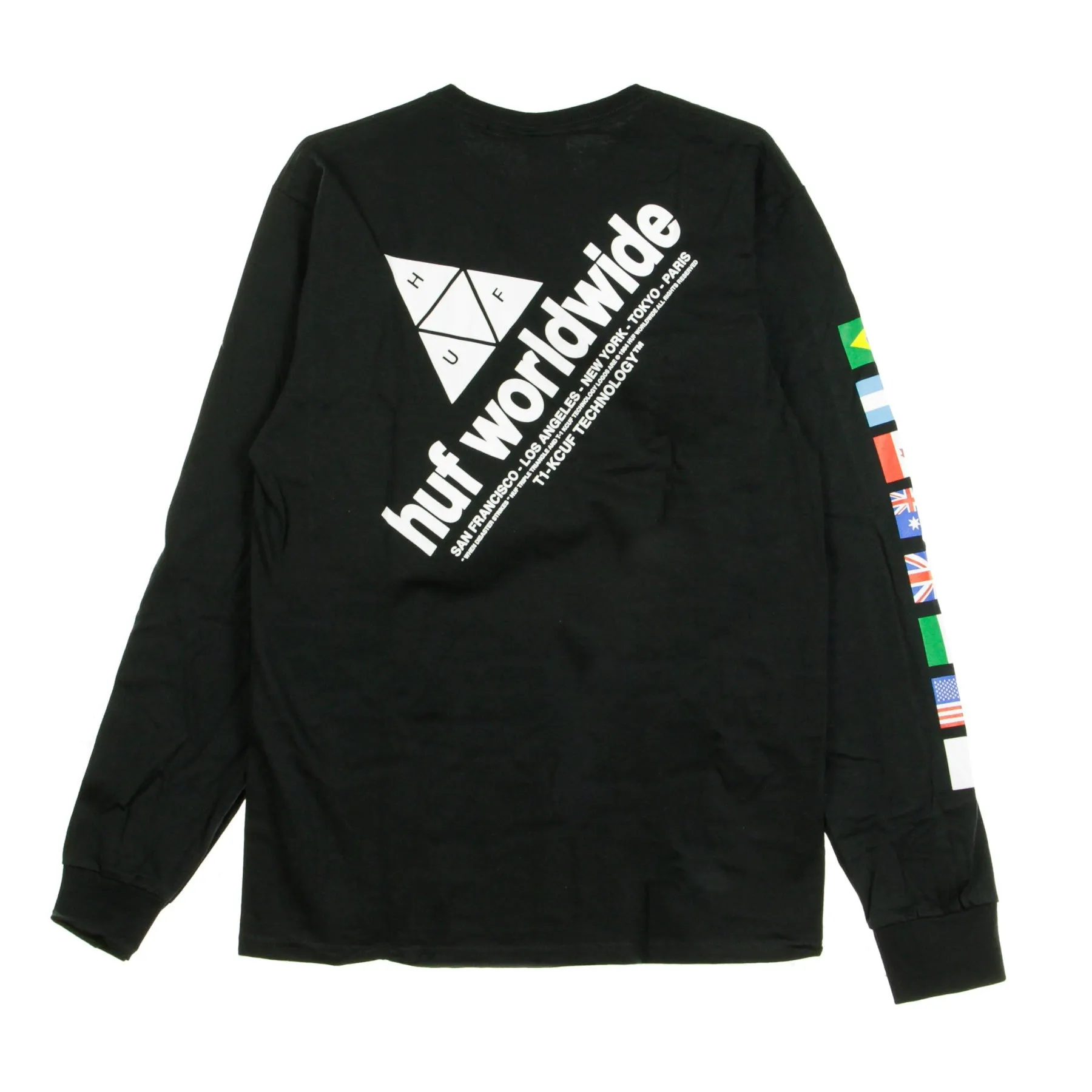 Maglietta Manica Lunga Uomo Flag Union L/s Tee Black