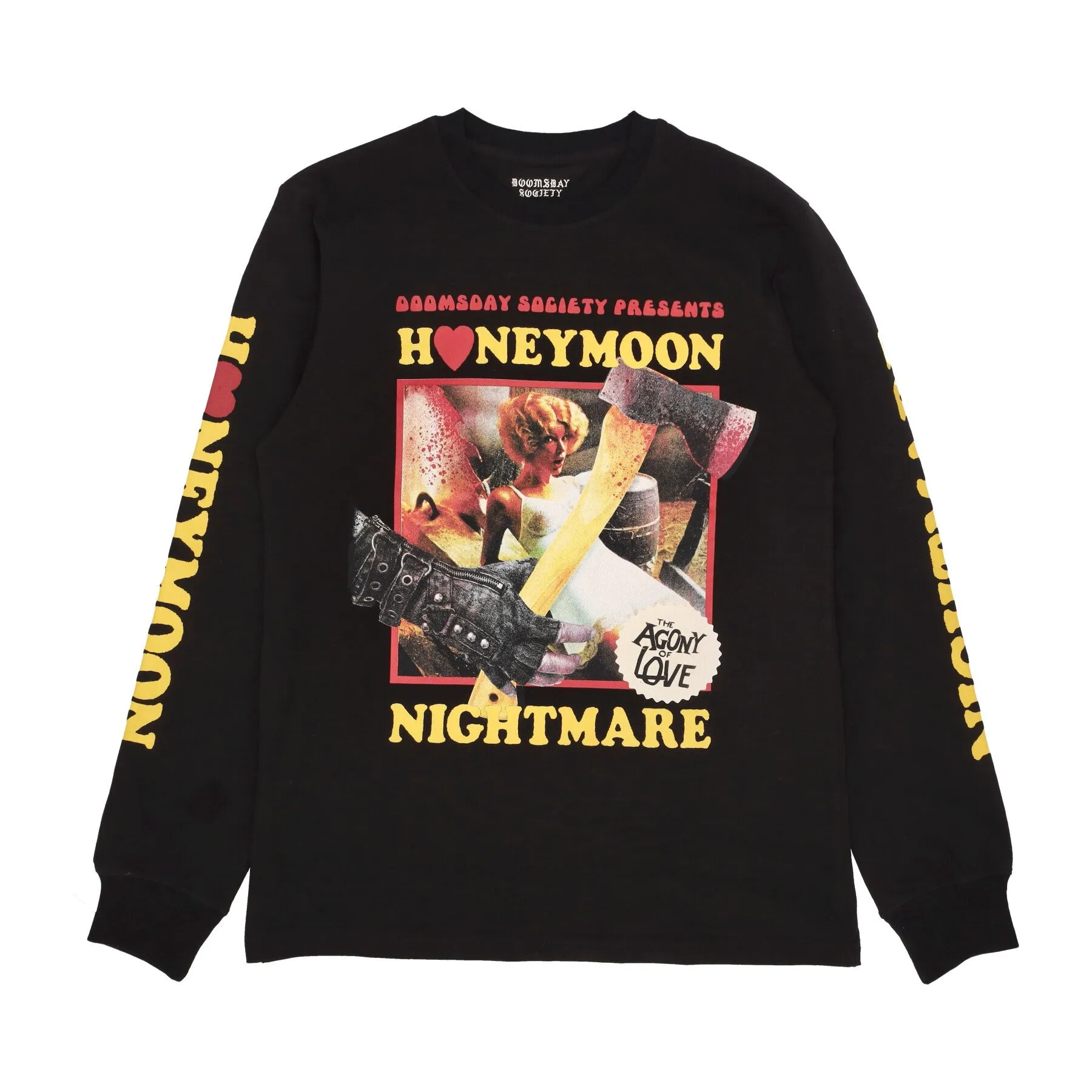 Maglietta Manica Lunga Uomo Honeymoon L/s Tee Black