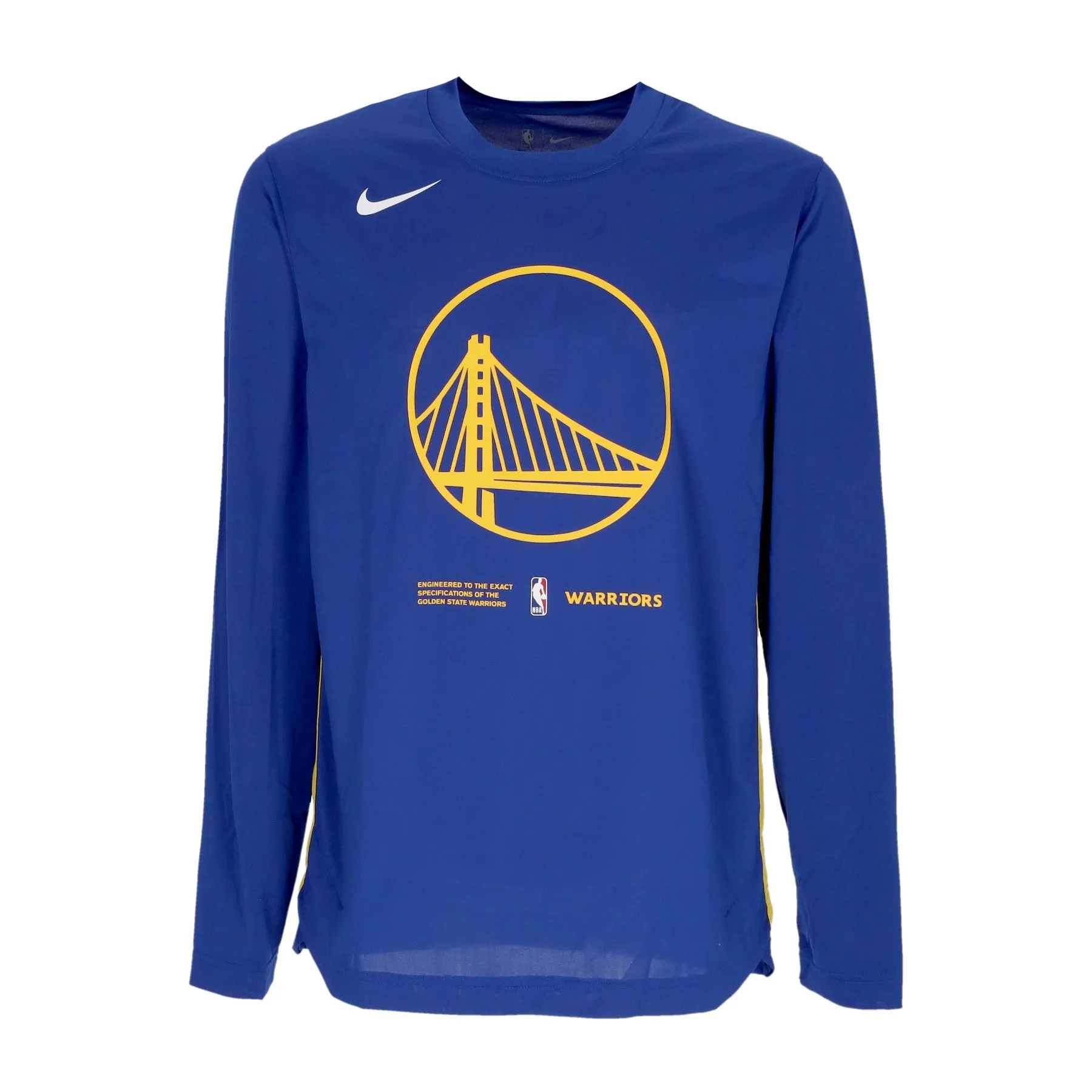 Maglietta Manica Lunga Uomo Nba Dri-fit Long-sleeve Top Golwar Rush Blue/amarillo