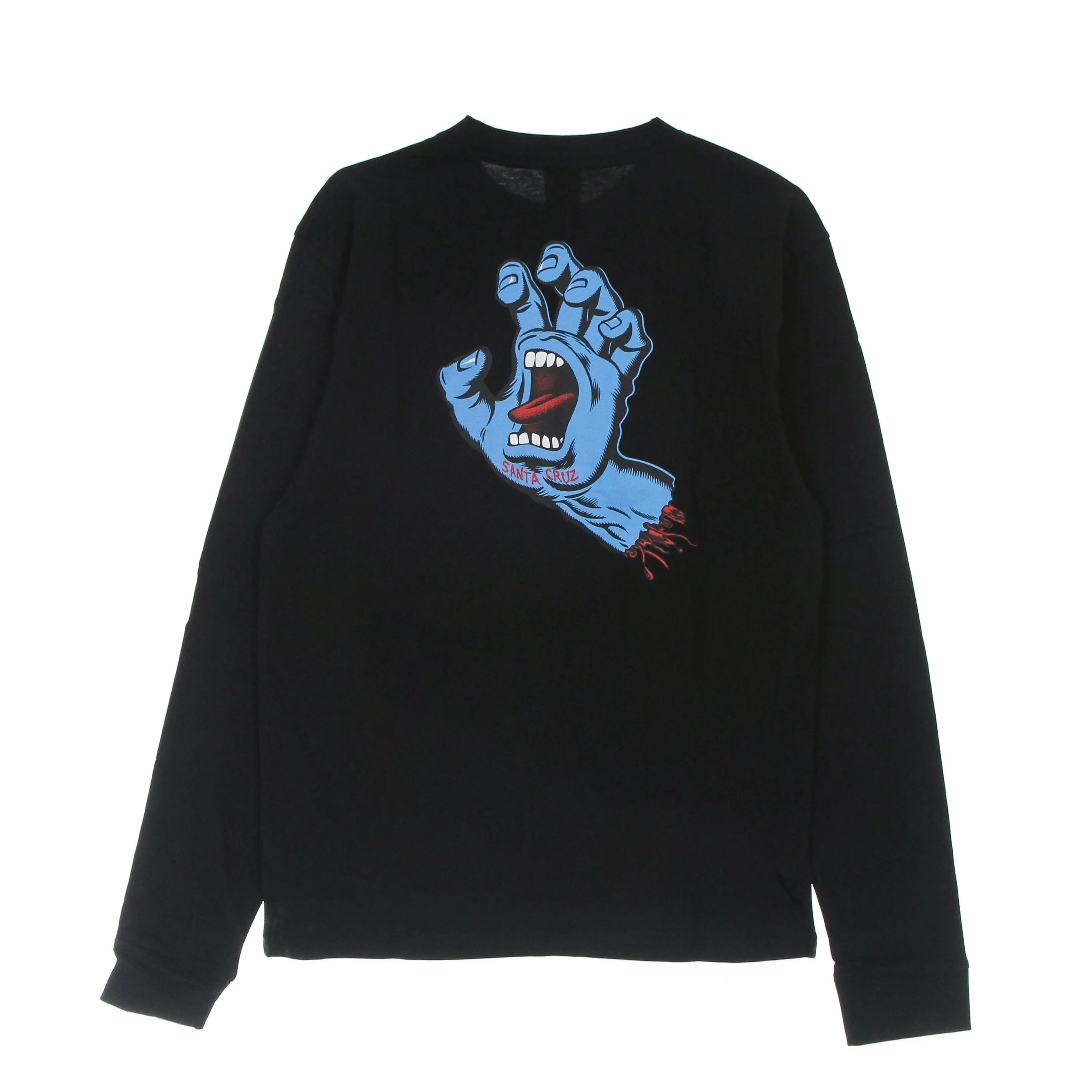 Maglietta Manica Lunga Uomo Screaming Hand Chest L/s Tee Black