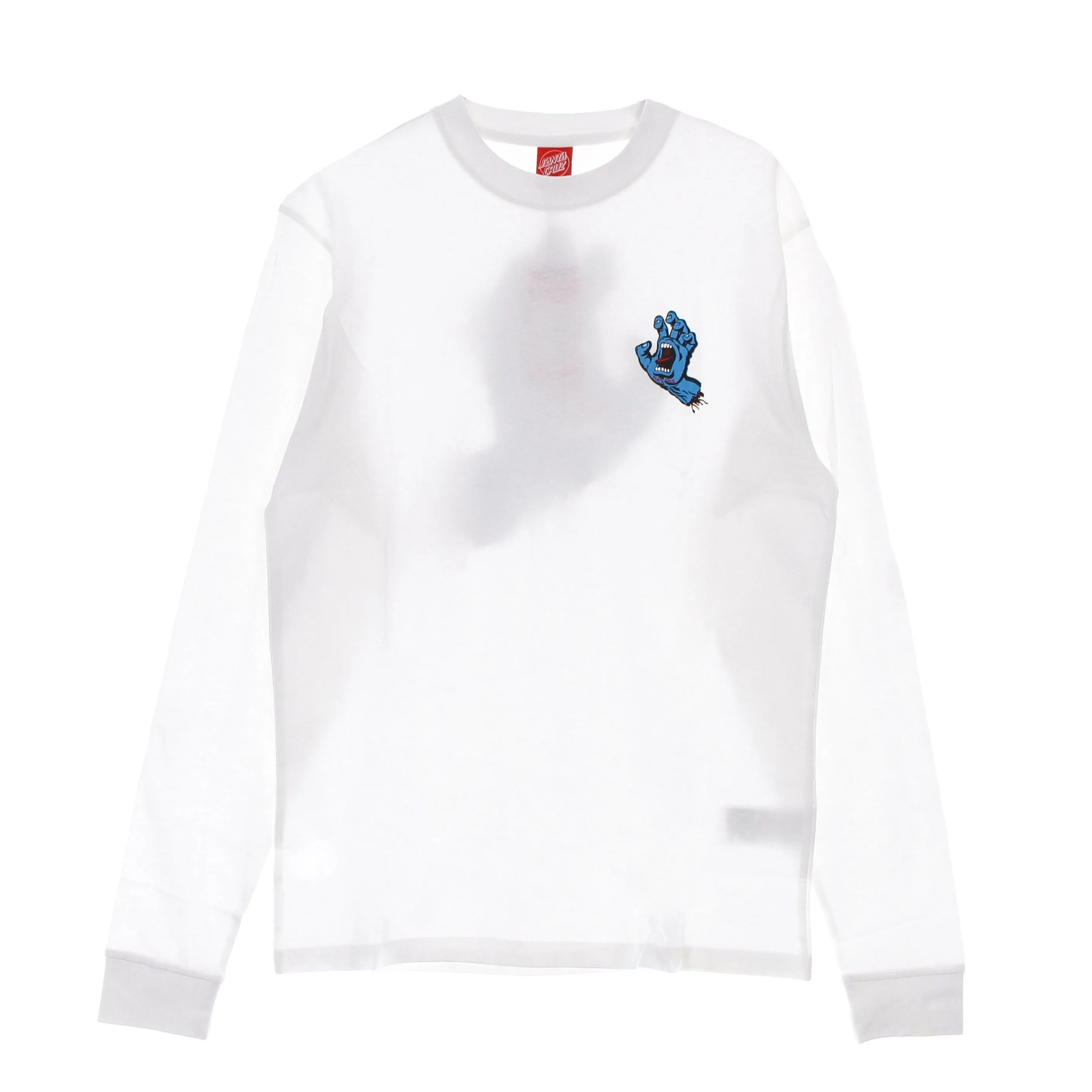 Maglietta Manica Lunga Uomo Screaming Hand Chest L/s Tee White