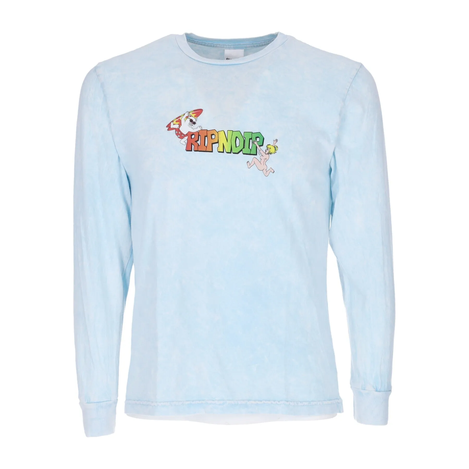 Maglietta Manica Lunga Uomo Summer Break L/s Light Blue Mineral Wash