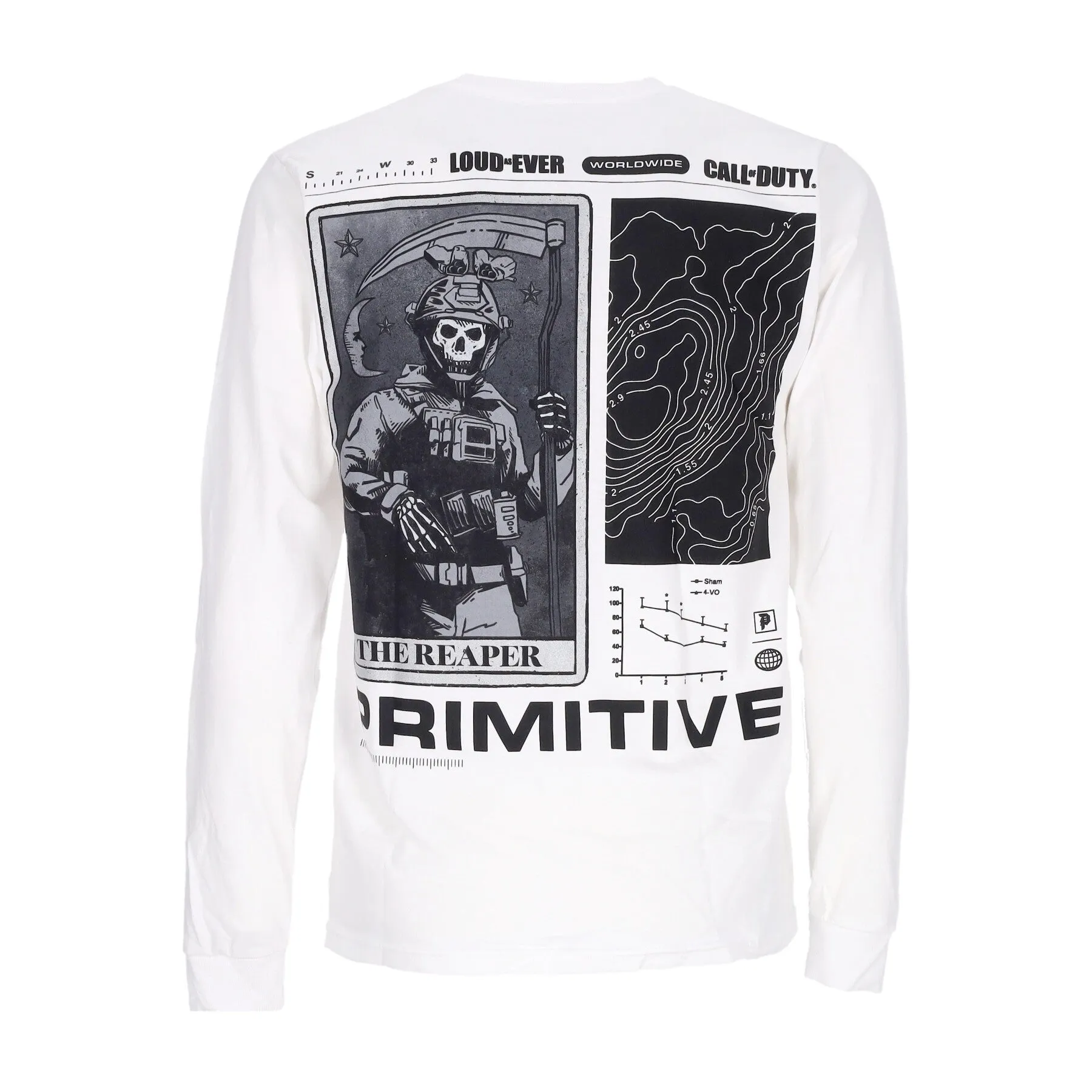 Maglietta Manica Lunga Uomo Tactics L/s Tee X Call Of Duty White